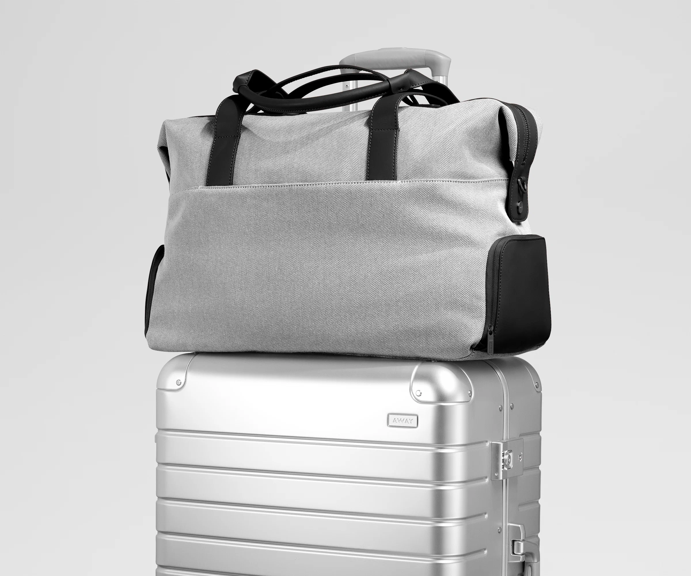 Canvas Overnight Bag in Jet Black - Image 6