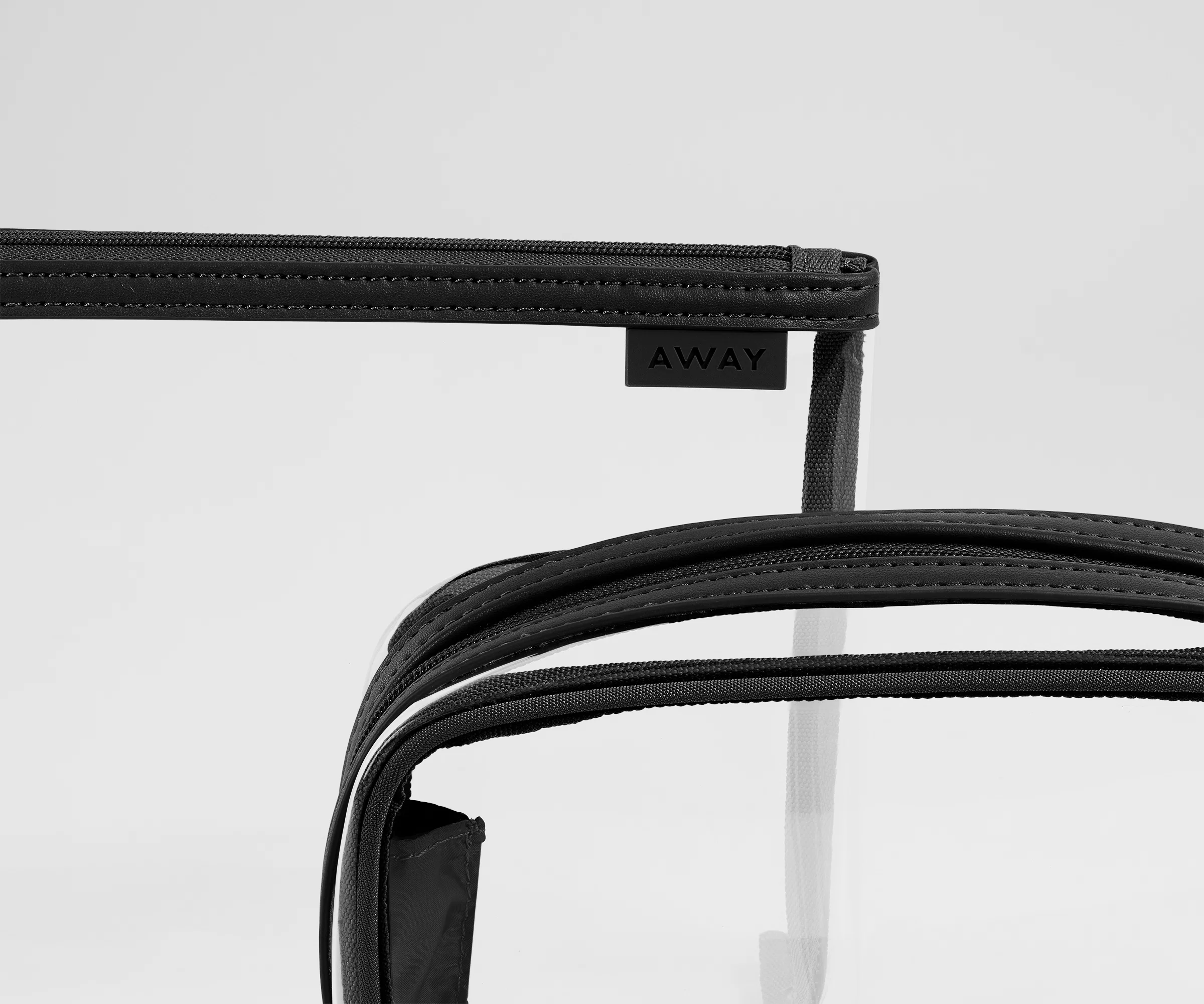 Clear Pouch Set in Jet Black - Image 2