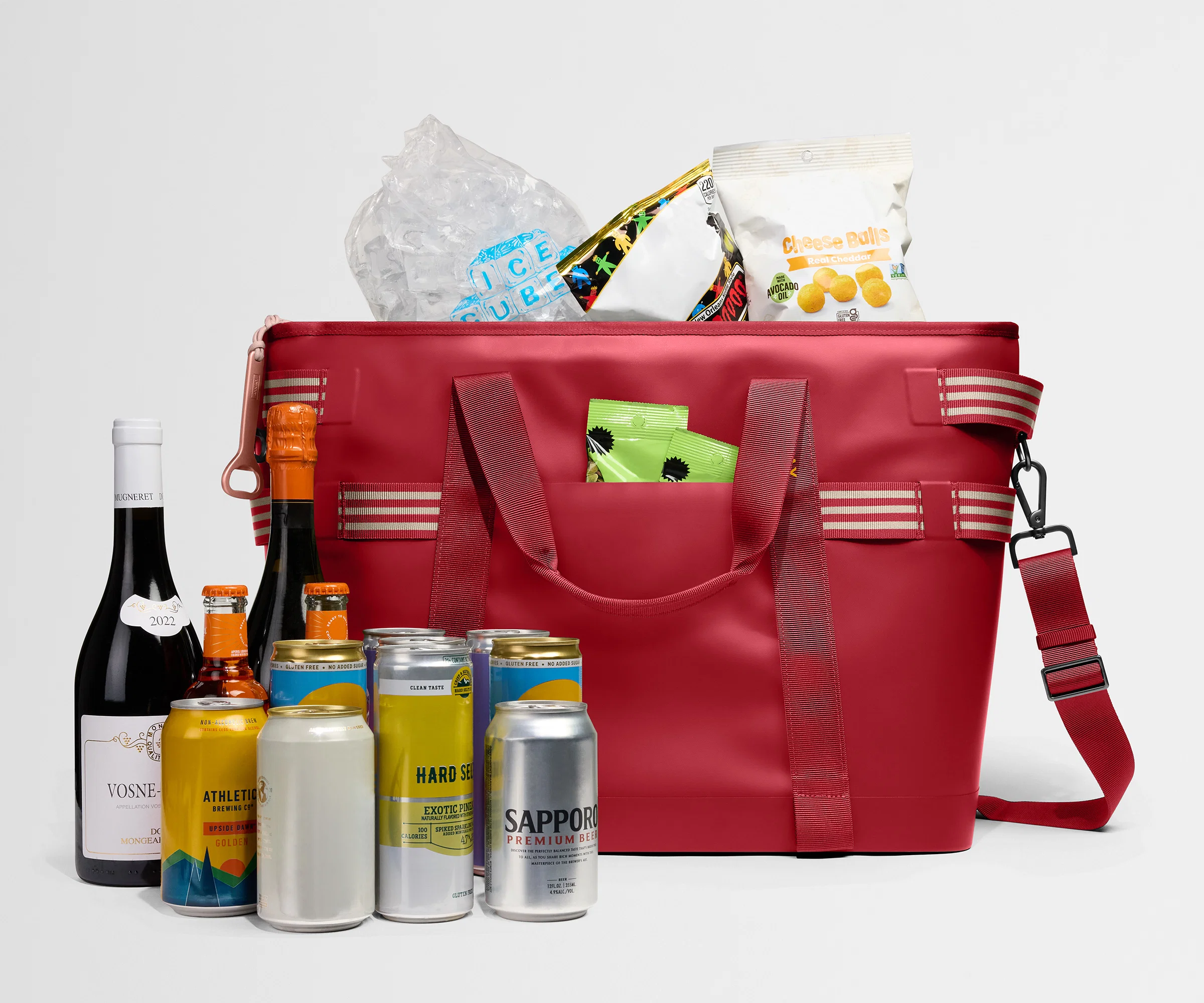 Cooler Tote in Cherry Red - Image 4