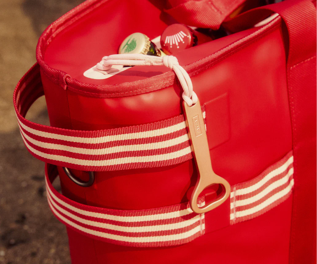 Cooler Tote in Cherry Red - Image 9