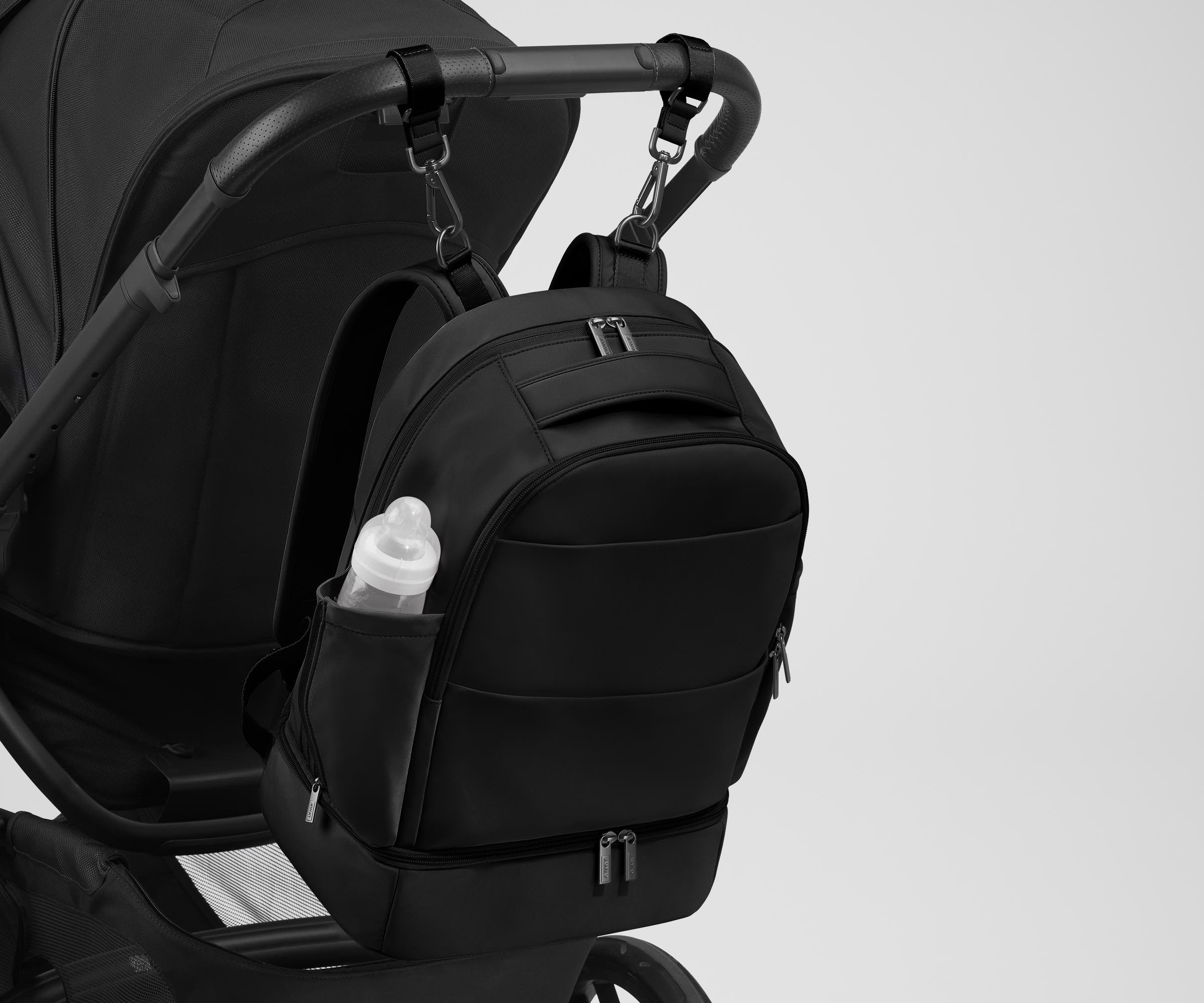 The Double Diaper Backpack in Jet Black - Image 7