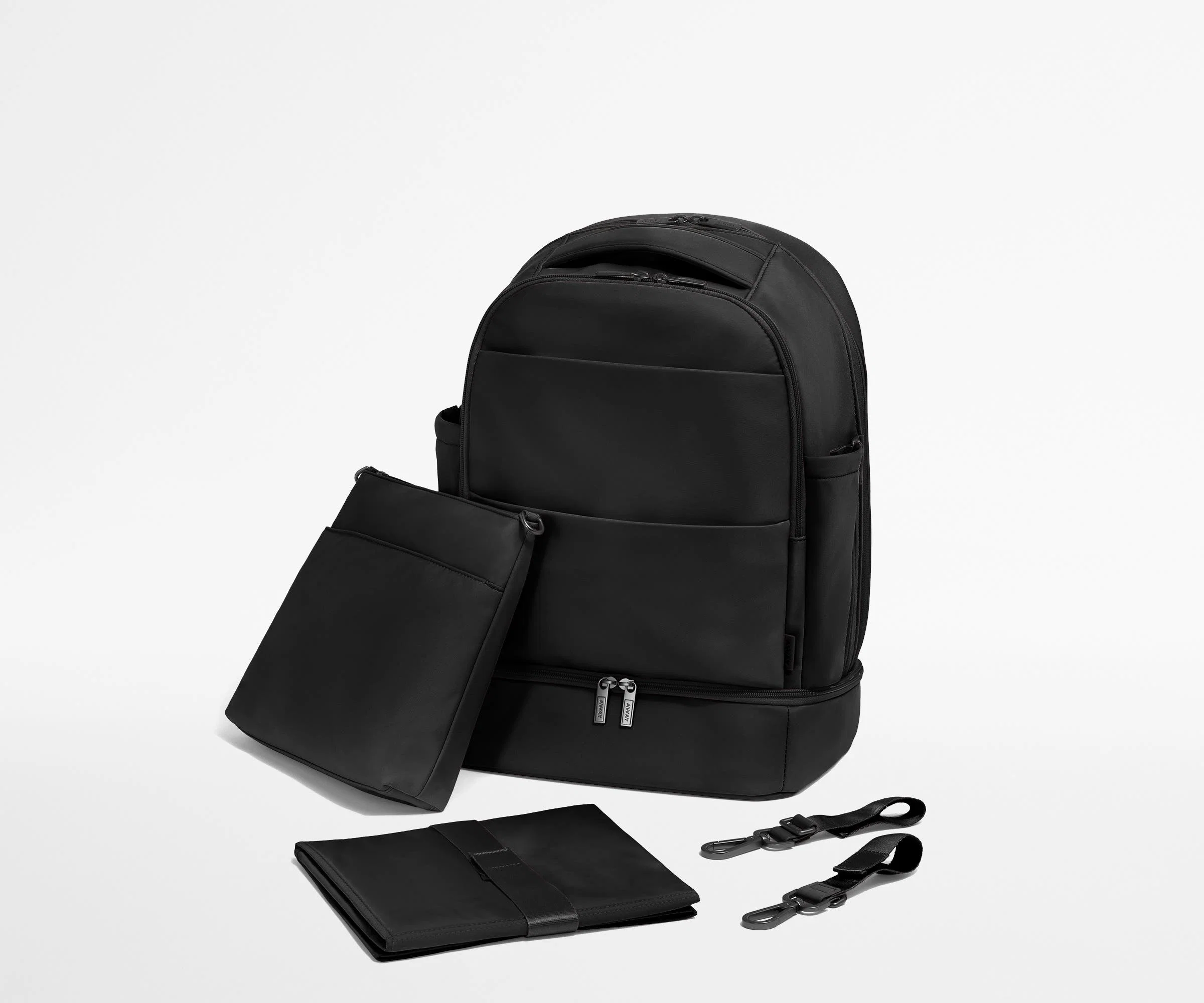 The Double Diaper Backpack in Jet Black - Image 8