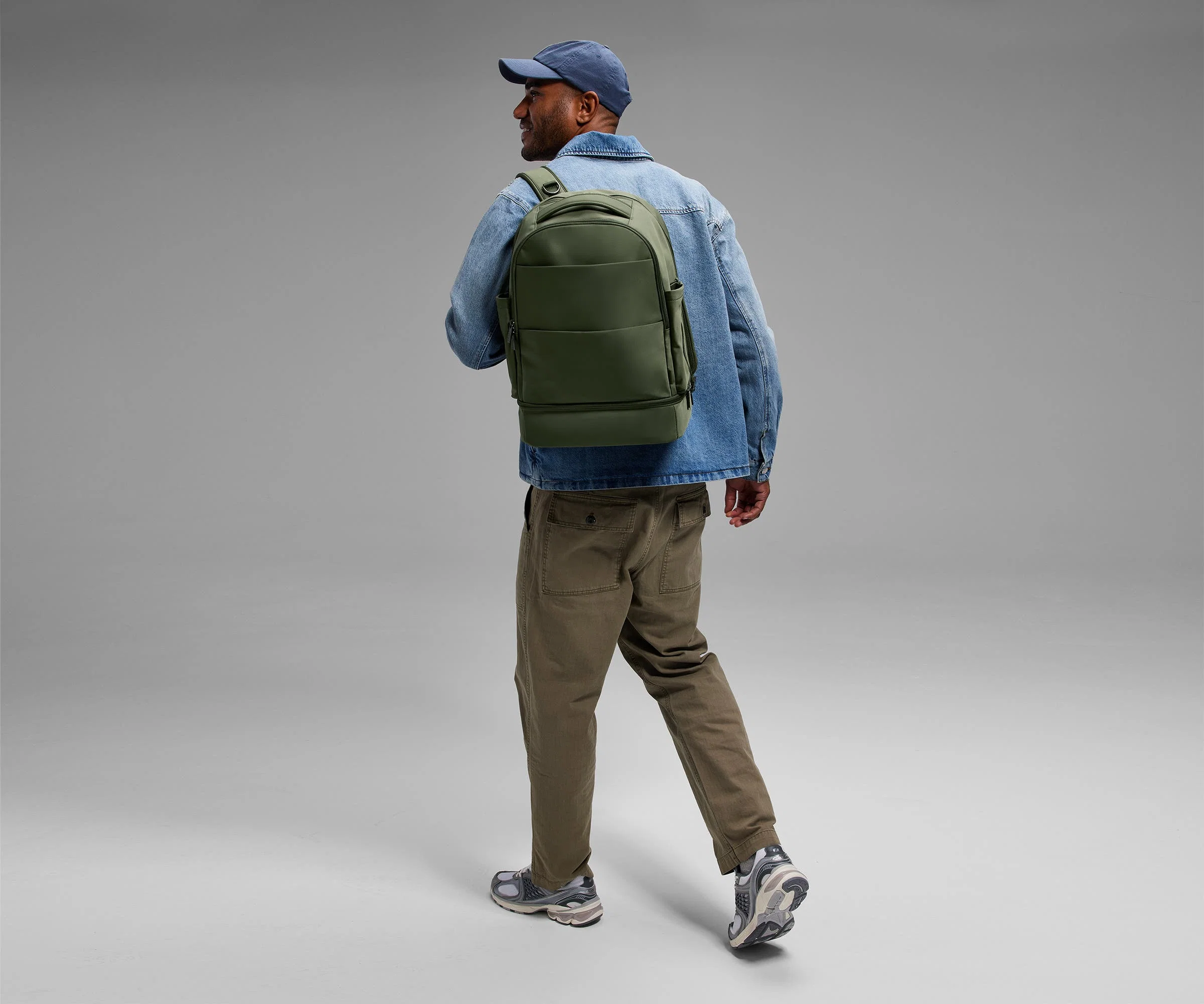 The Double Diaper Backpack in Olive Green - Image 11
