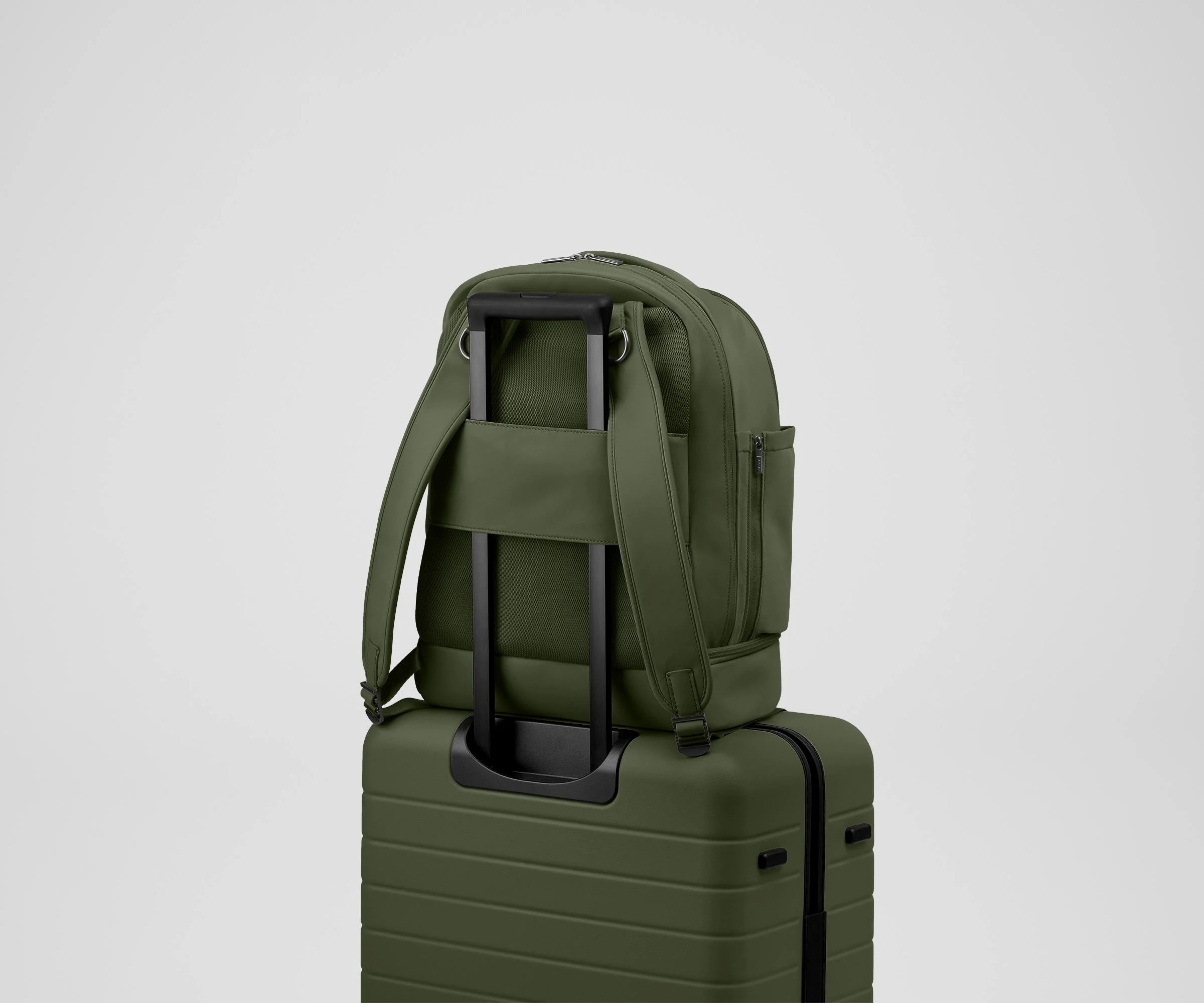 The Double Diaper Backpack in Olive Green - Image 12