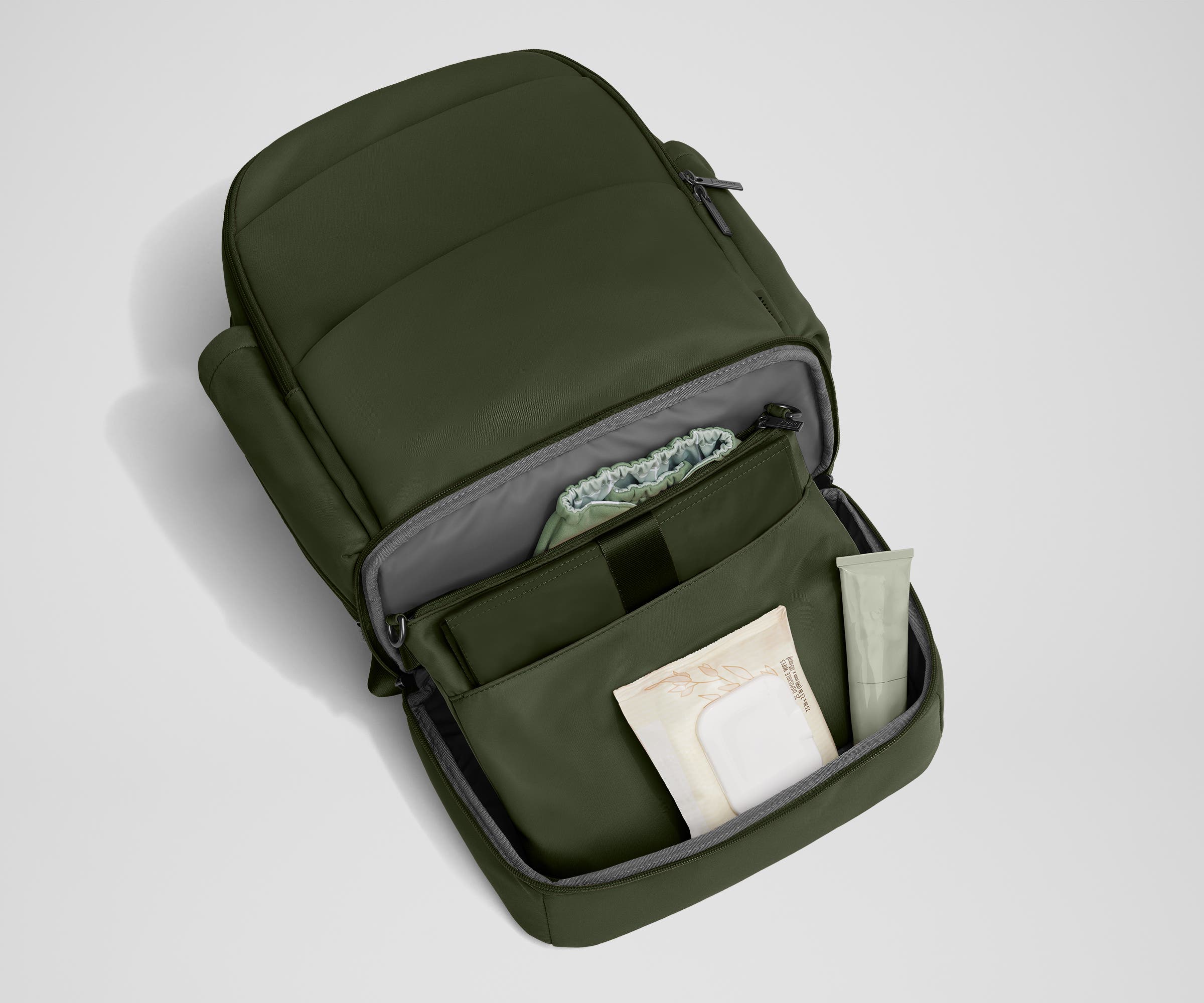 The Double Diaper Backpack in Olive Green - Image 6