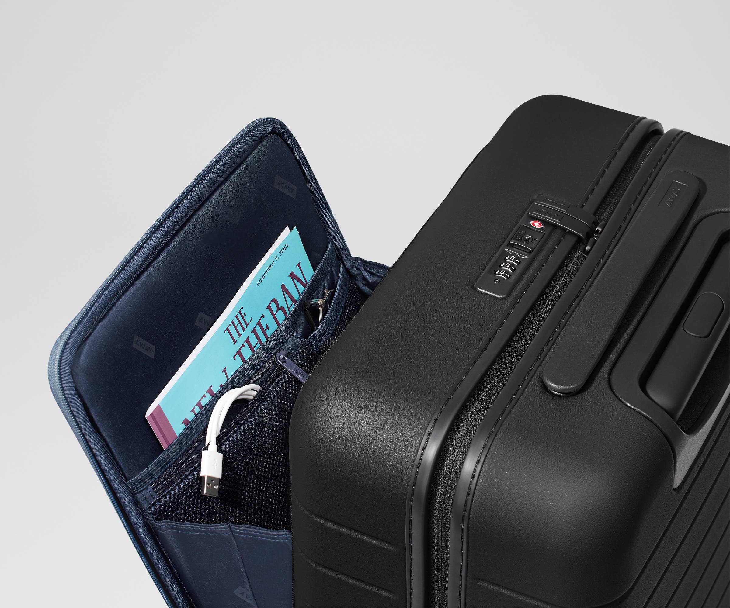 The Executive Bigger Carry-On in Jet Black - Image 6