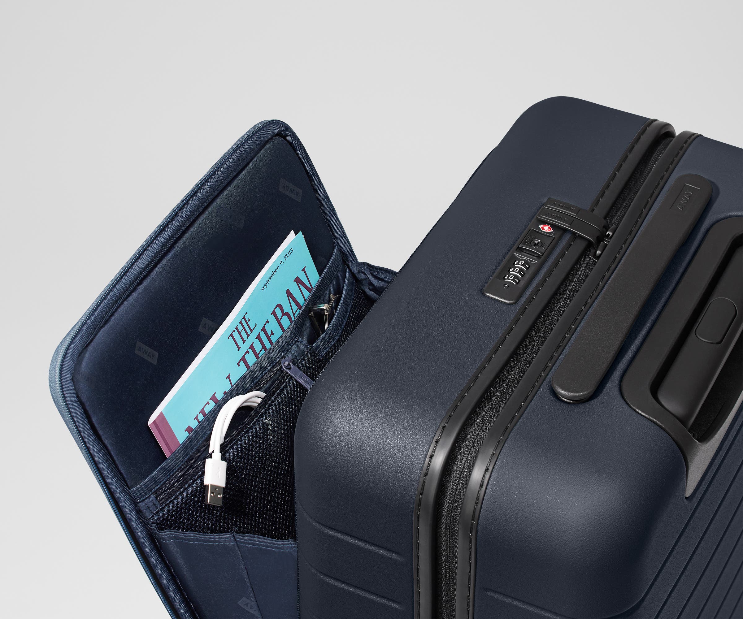 The Executive Carry-On in Navy Blue - Image 6