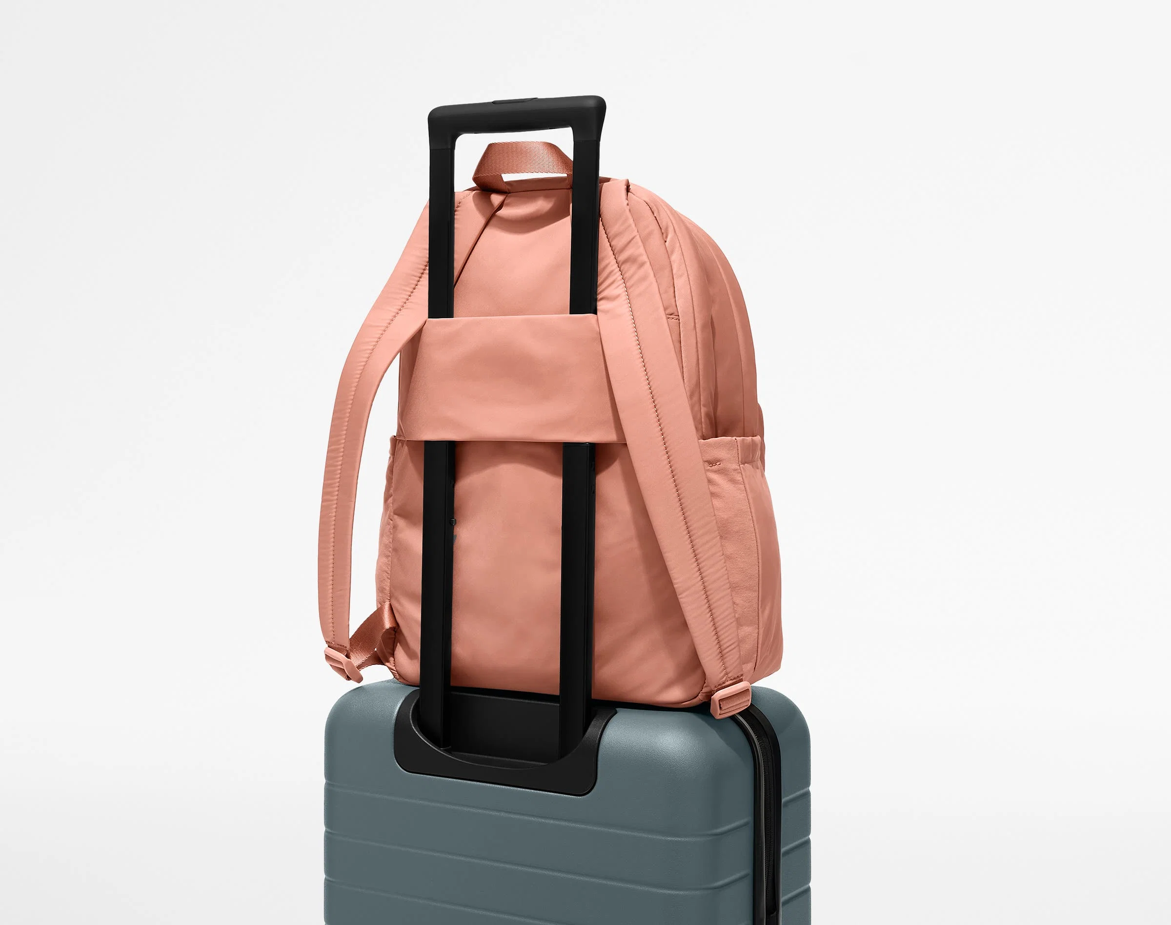 Large Featherlight Backpack in Clay Pink - Image 9
