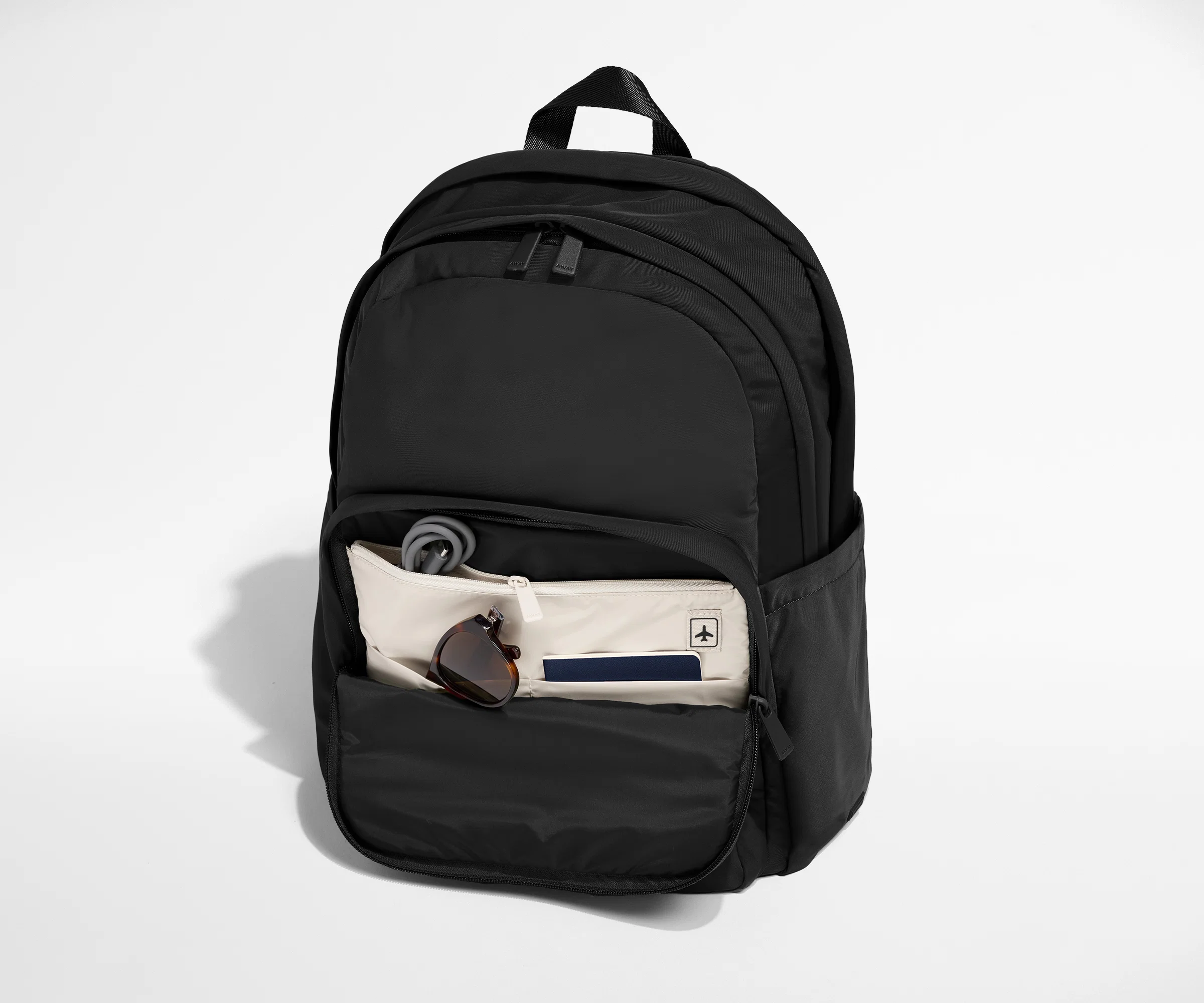 Large Featherlight Backpack in Jet Black - Image 6