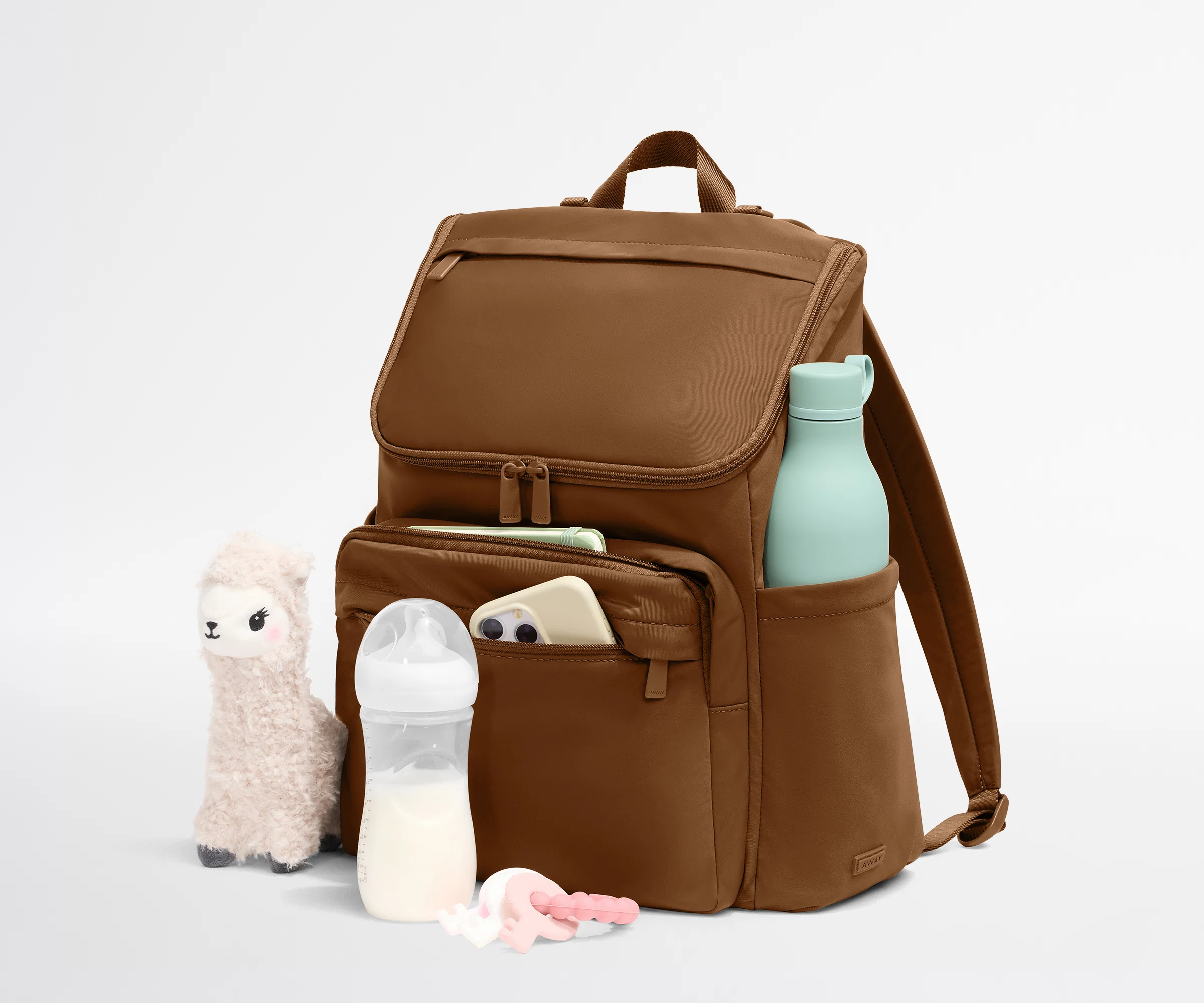 Featherlight Diaper Backpack in Amaro Brown - Image 2