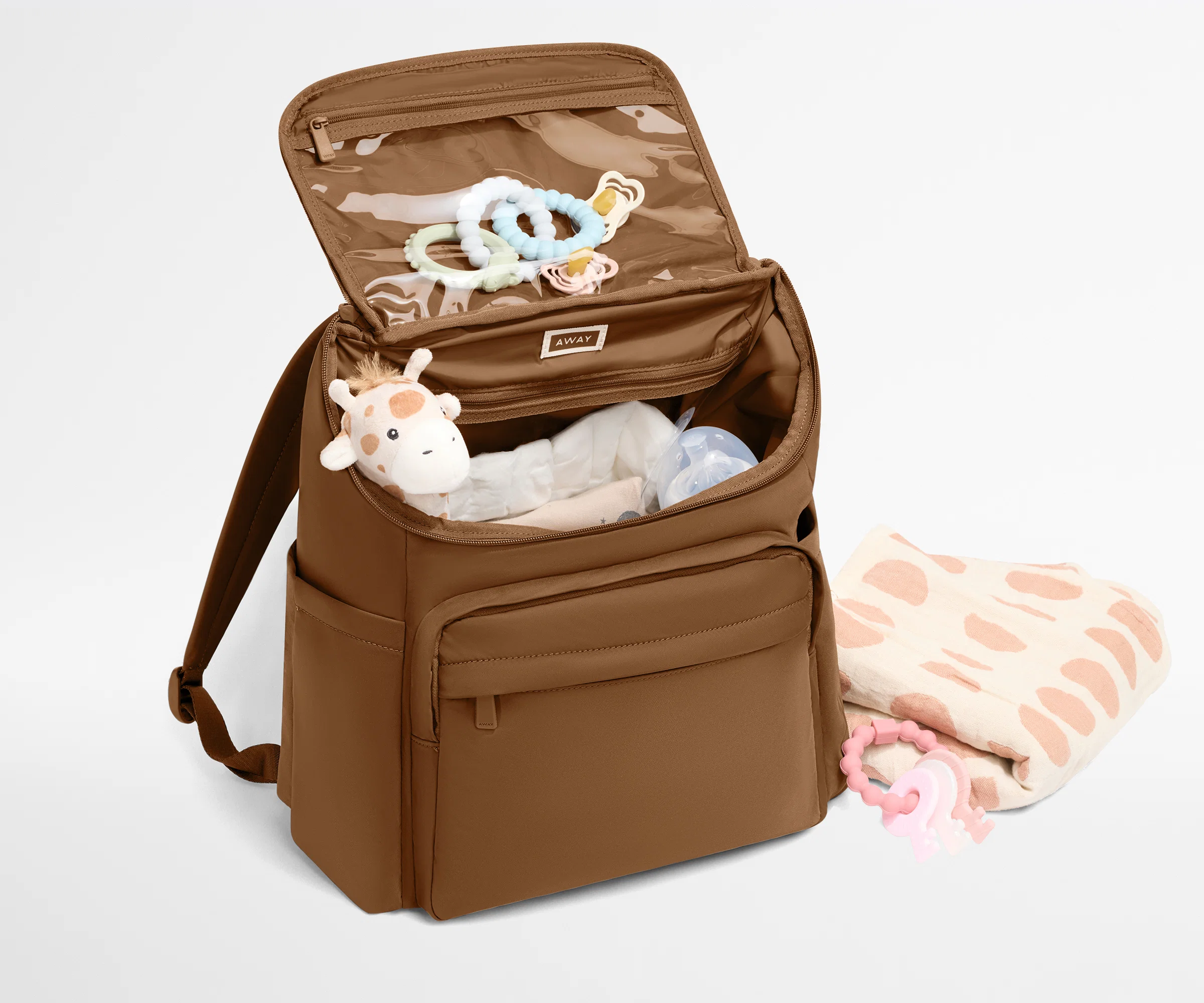 Featherlight Diaper Backpack in Amaro Brown - Image 3