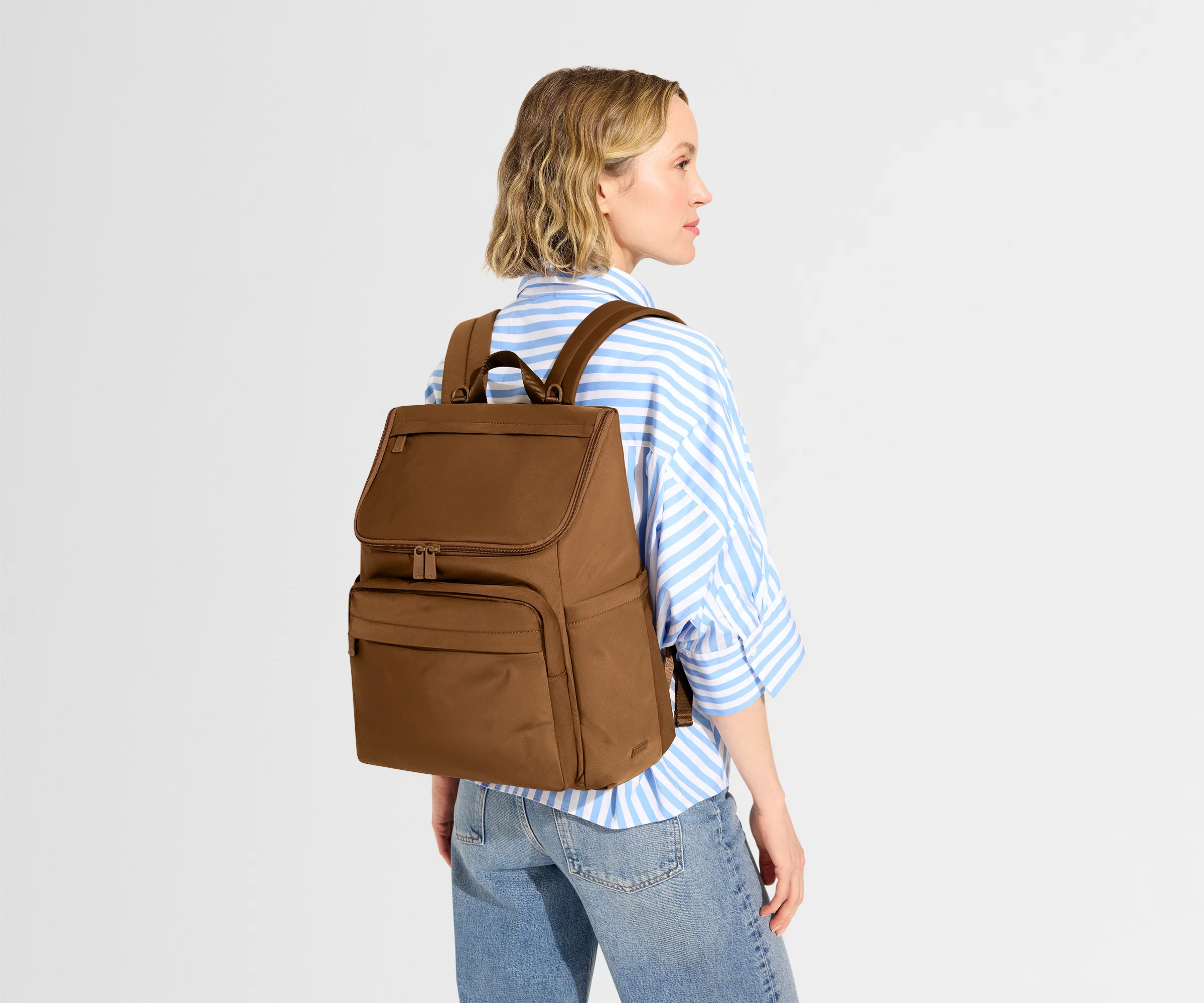 Featherlight Diaper Backpack in Amaro Brown - Image 4