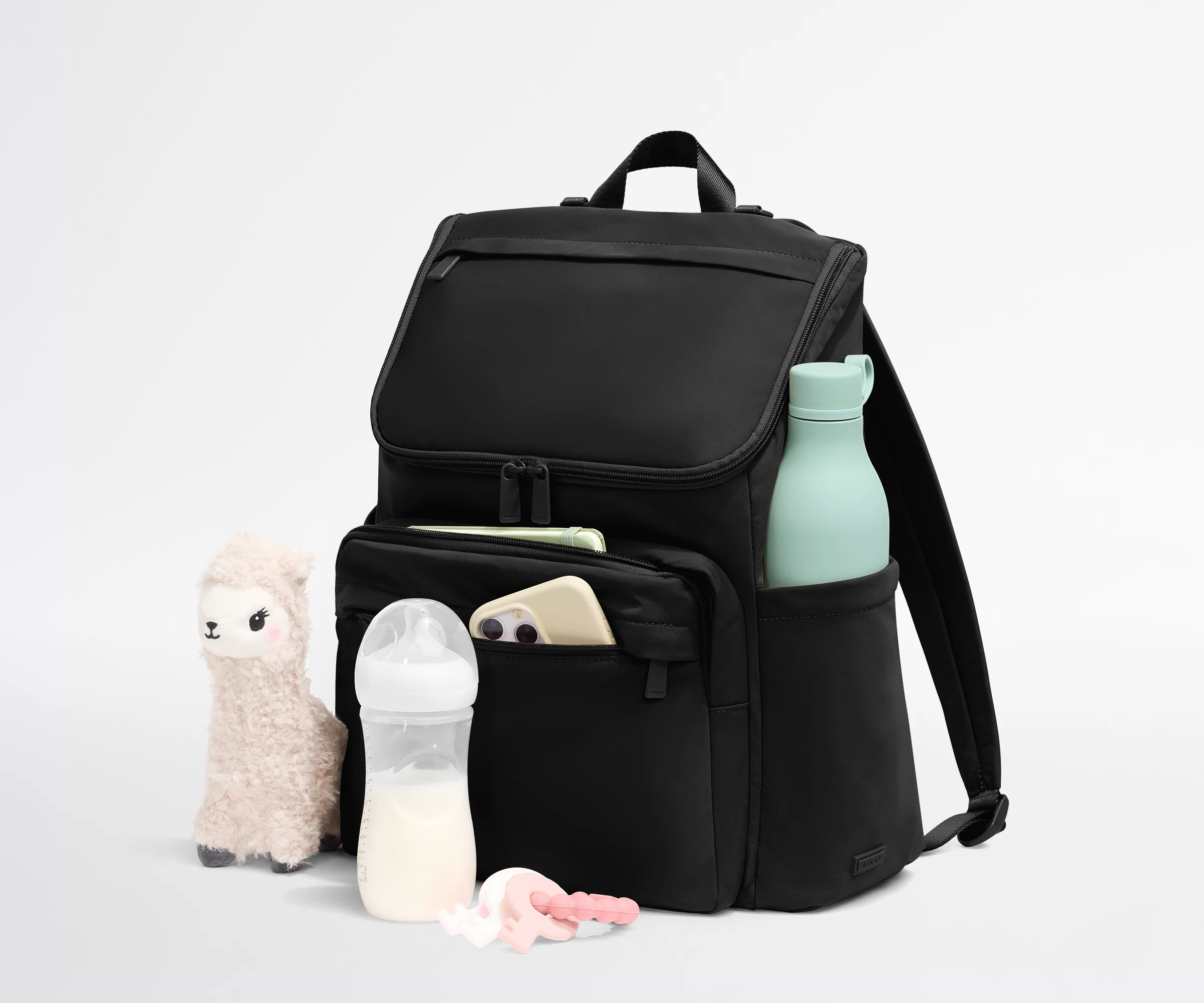Featherlight Diaper Backpack in Jet Black - Image 2
