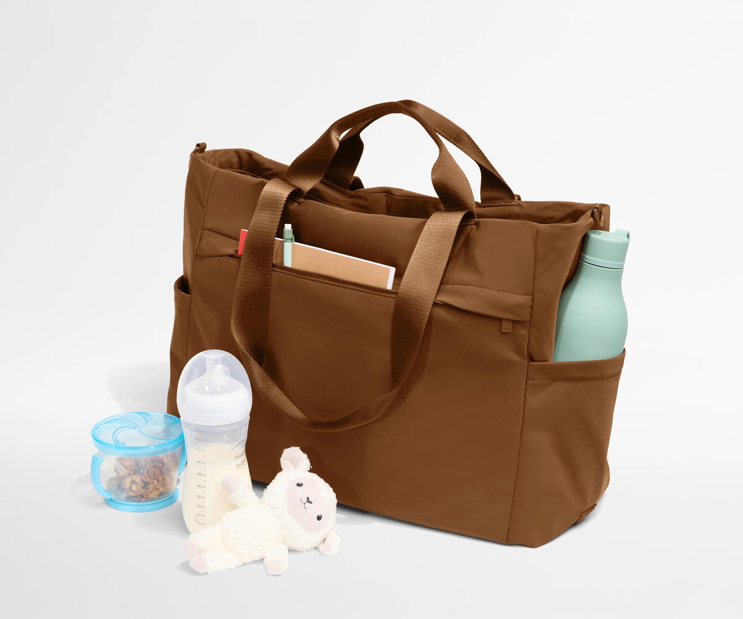Featherlight Diaper Tote in Amaro Brown - Image 2