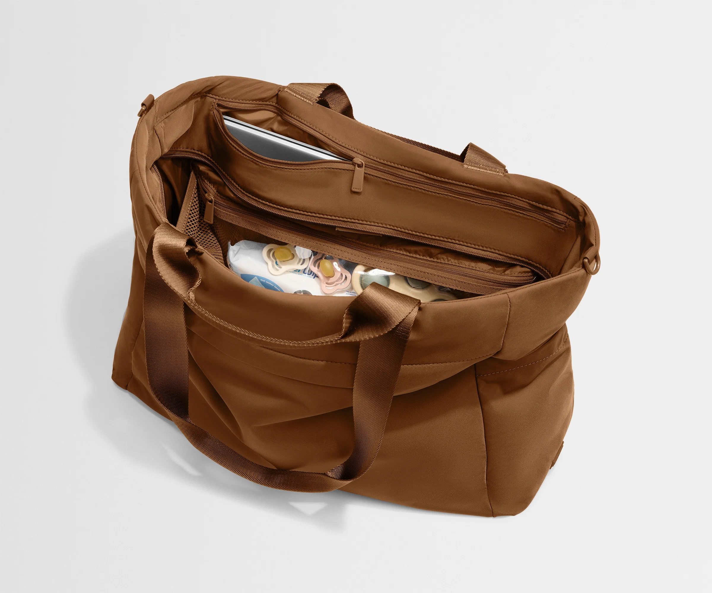 Featherlight Diaper Tote in Amaro Brown - Image 3