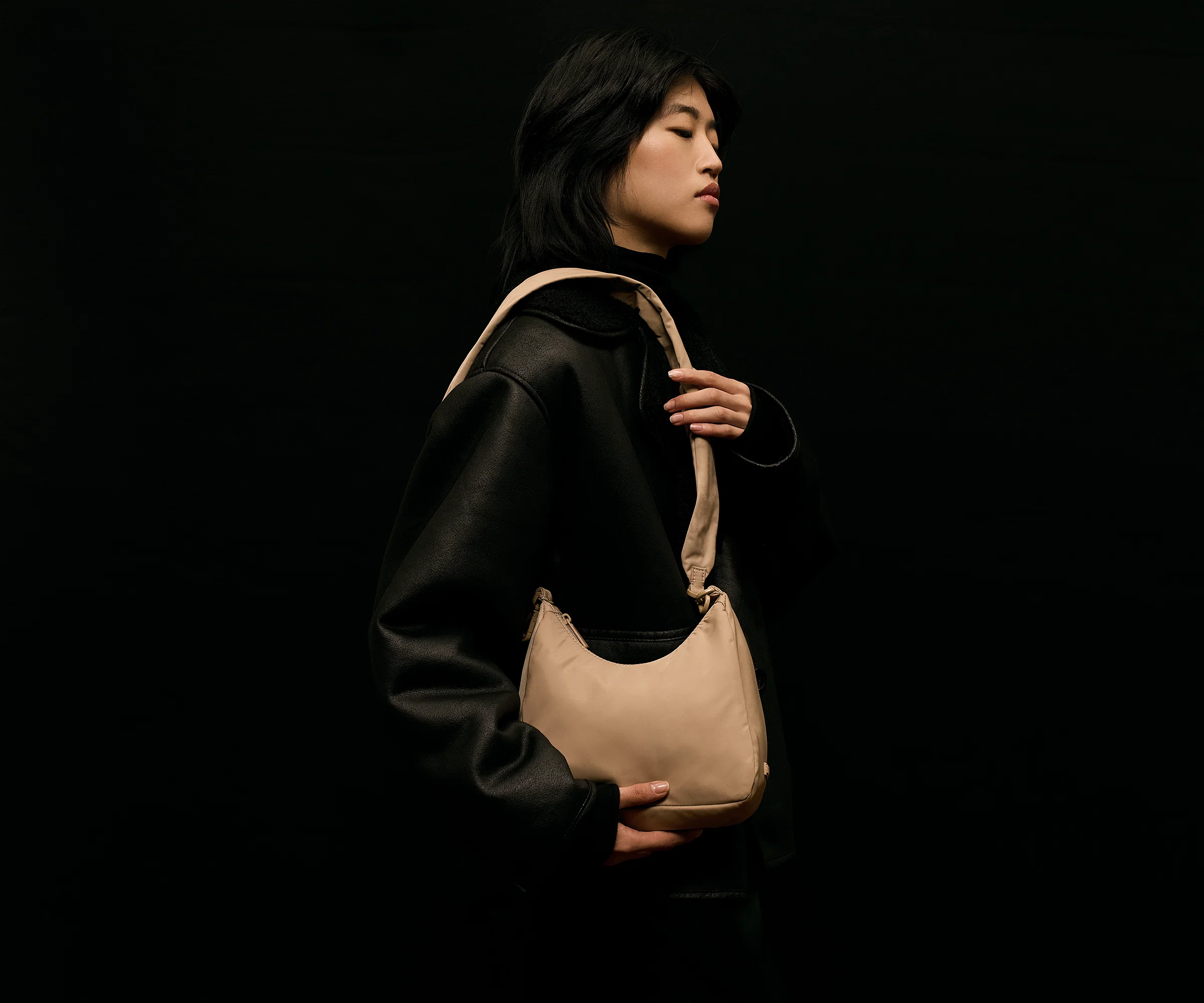 Featherlight Duo Crossbody in Camel Brown - Image 3