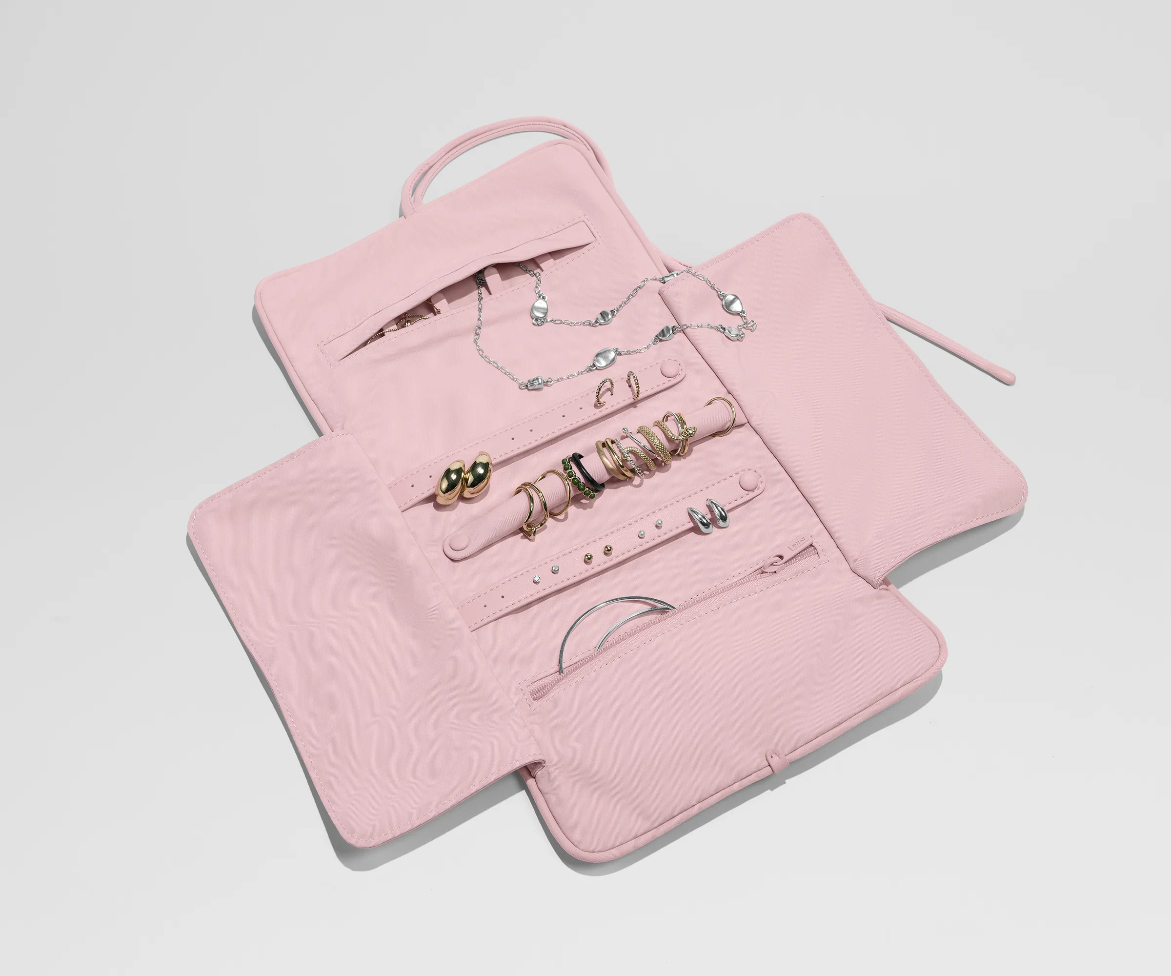 Featherlight Jewelry Roll in Blush Pink - Image 2
