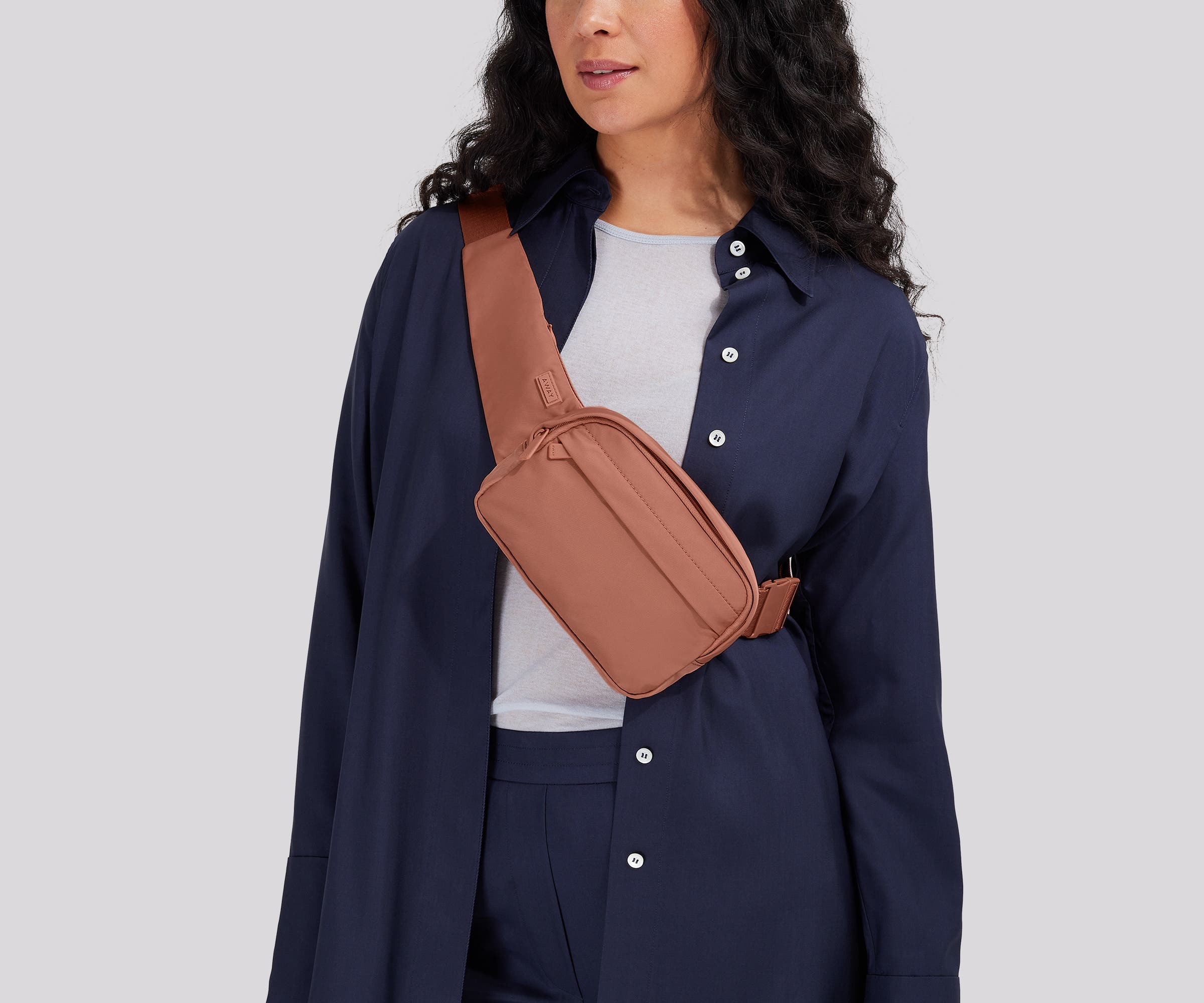 Featherlight Sling Bag in Clay Pink - Image 2