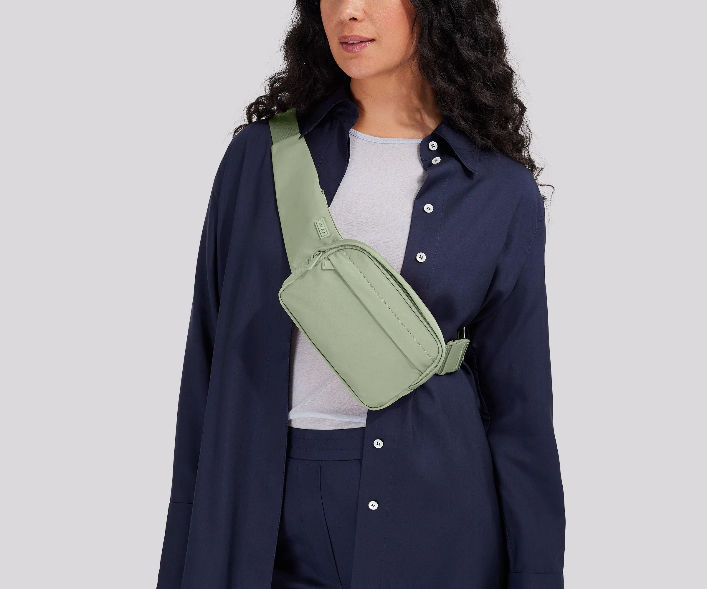 Featherlight Sling Bag in Sage Green - Image 2