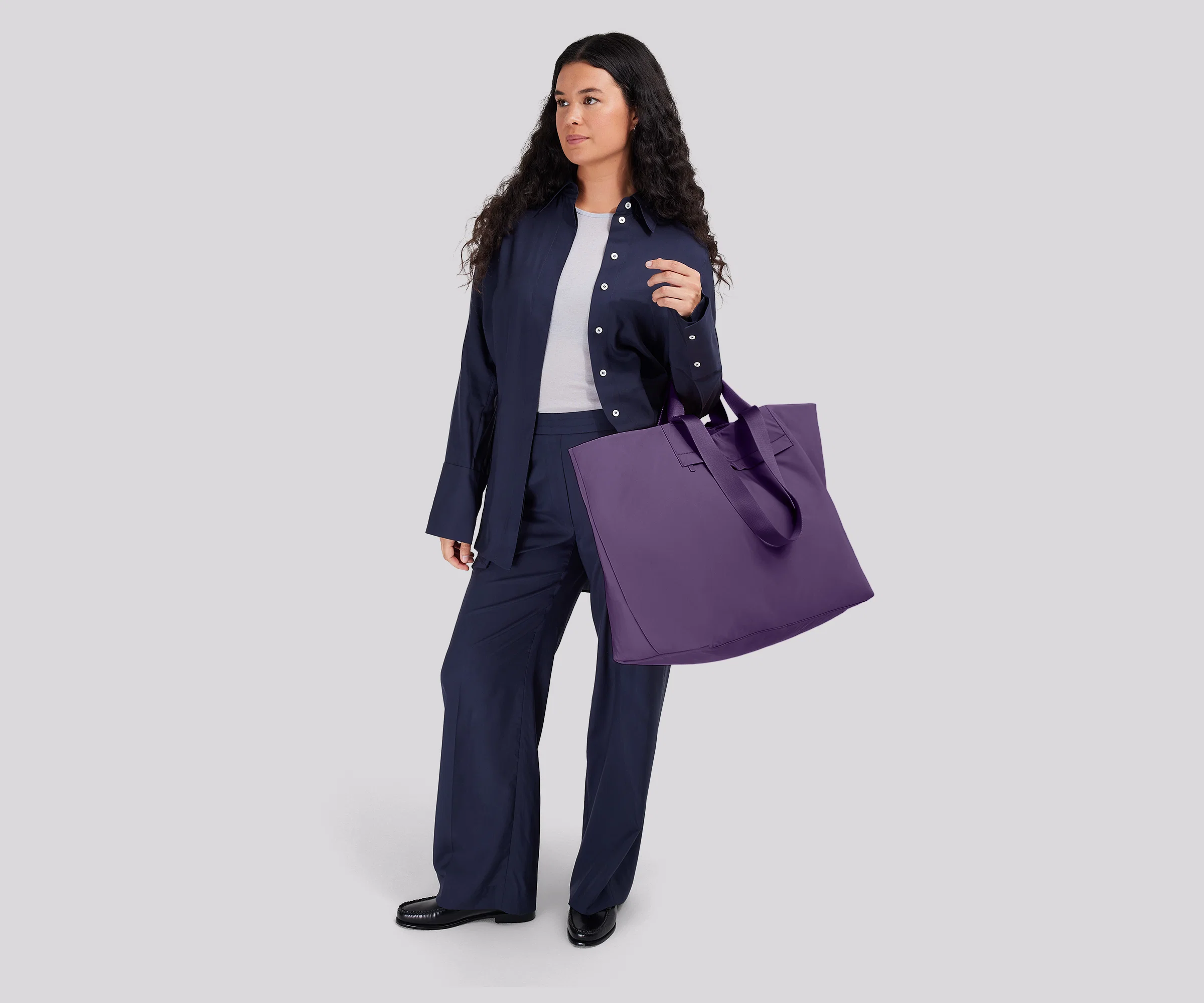 Large Featherlight Tote in Misty Purple - Image 2