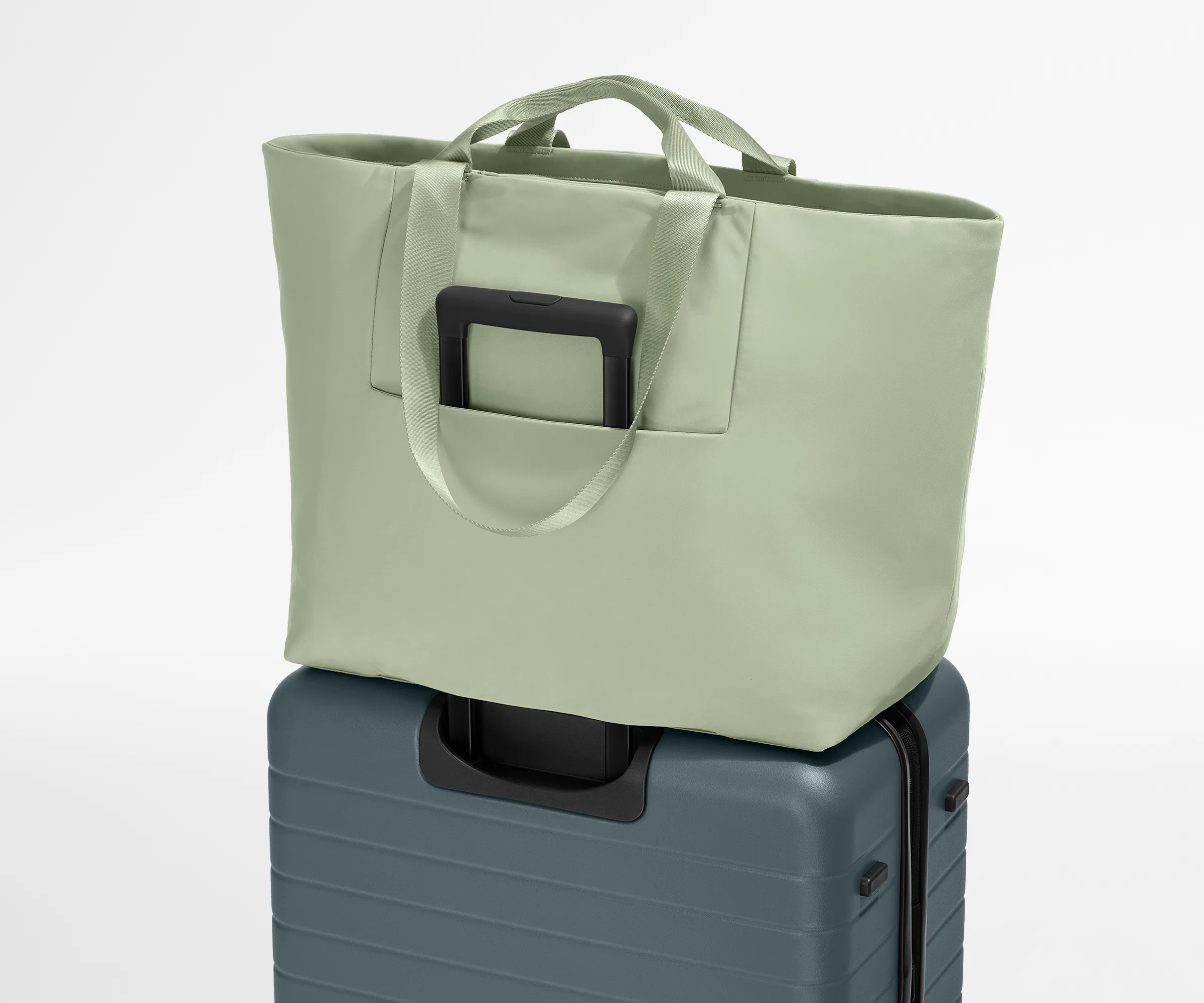 Large Featherlight Tote in Sage Green - Image 10