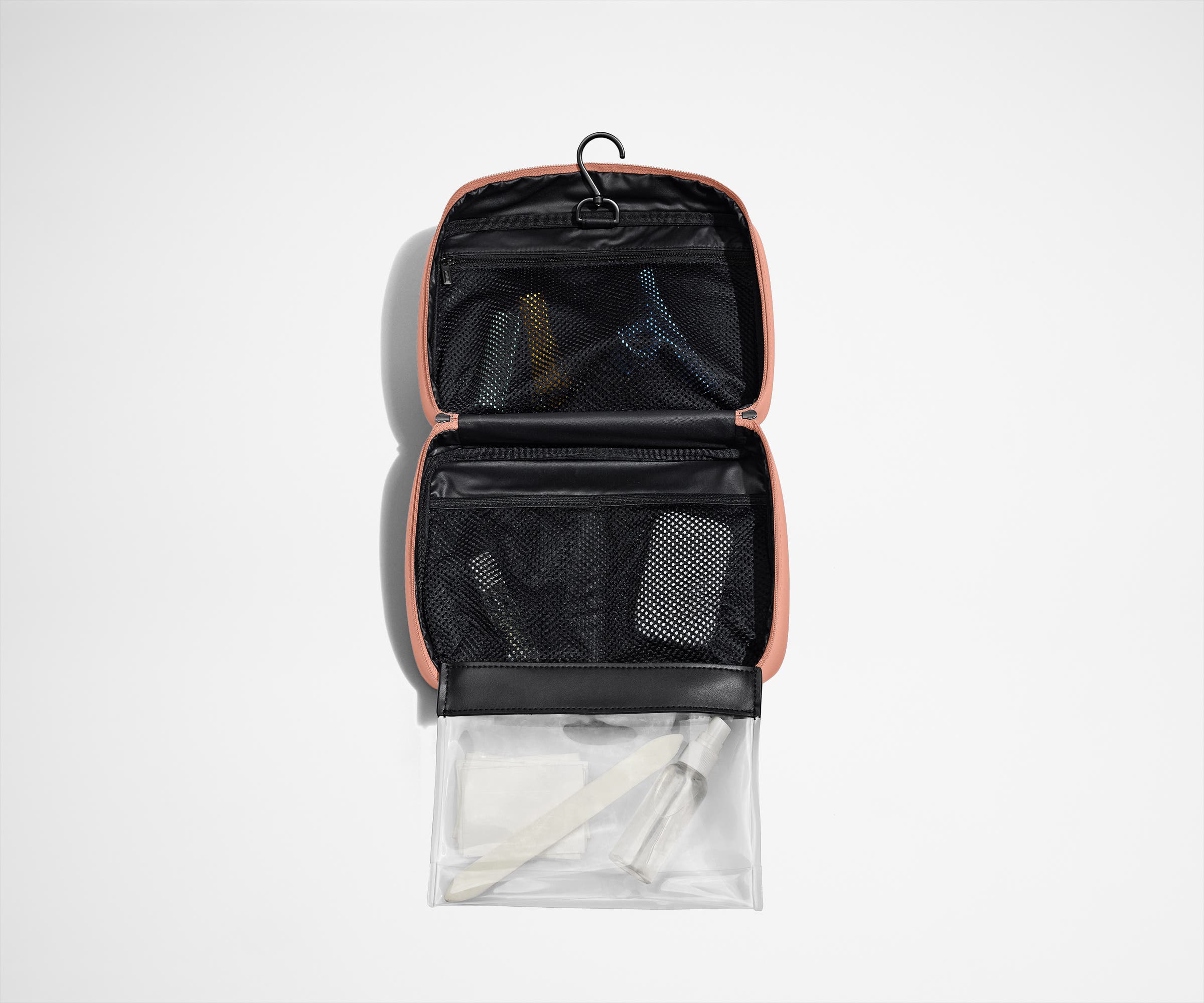 The Hanging Toiletry Bag in Clay Pink - Image 2