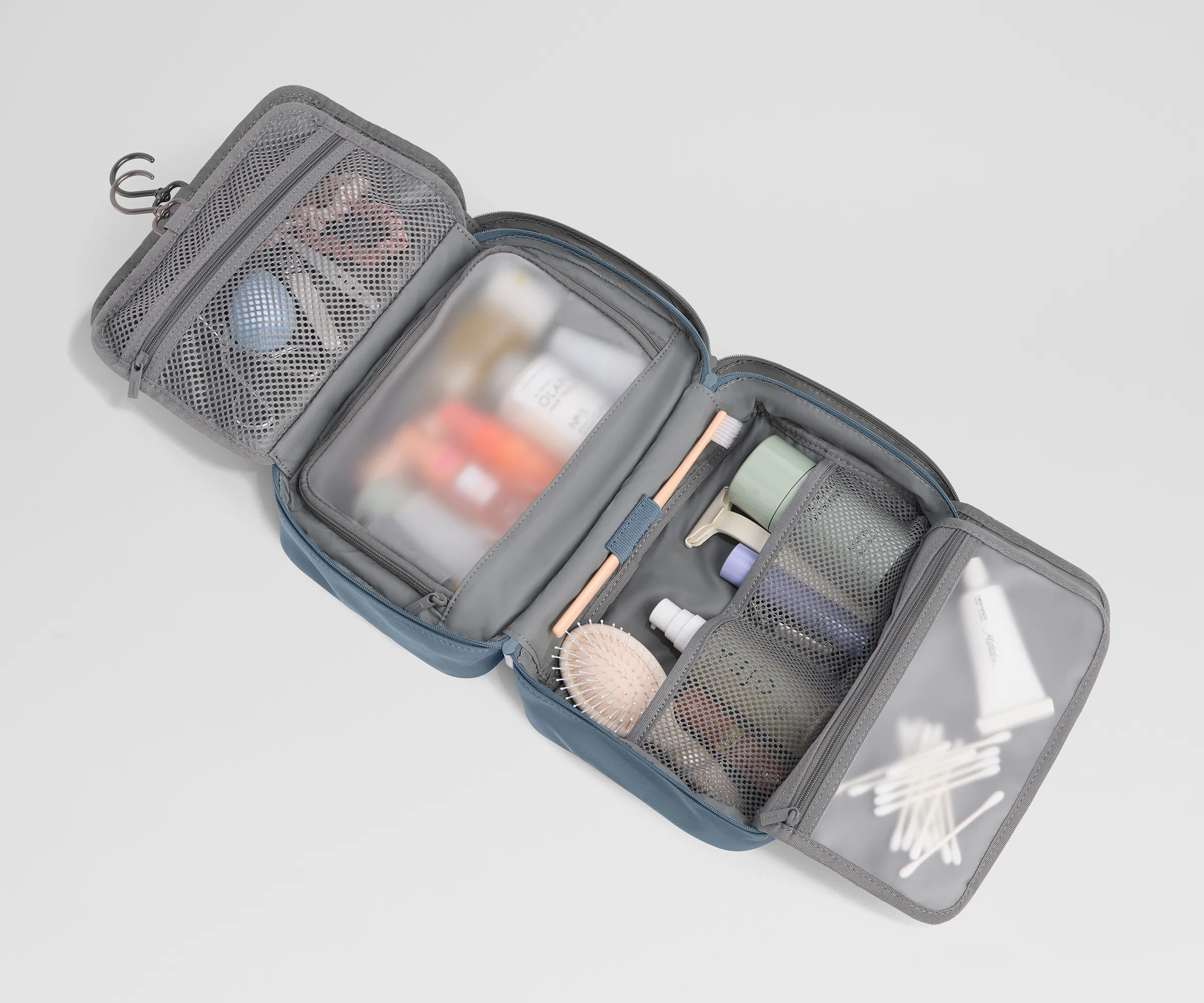 Hanging Toiletry Bag in Coast Blue - Image 2