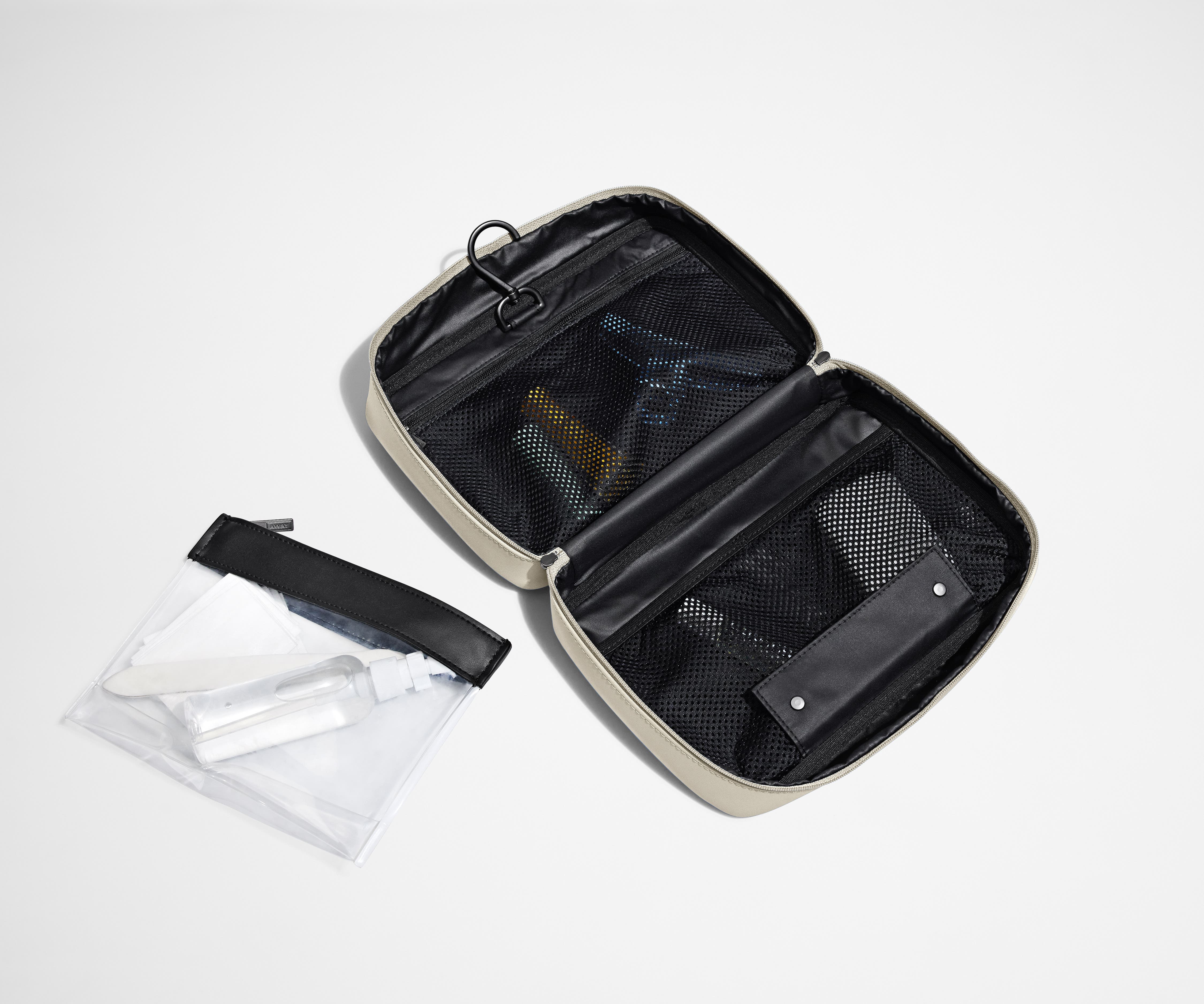 The Hanging Toiletry Bag in Salt White - Image 4