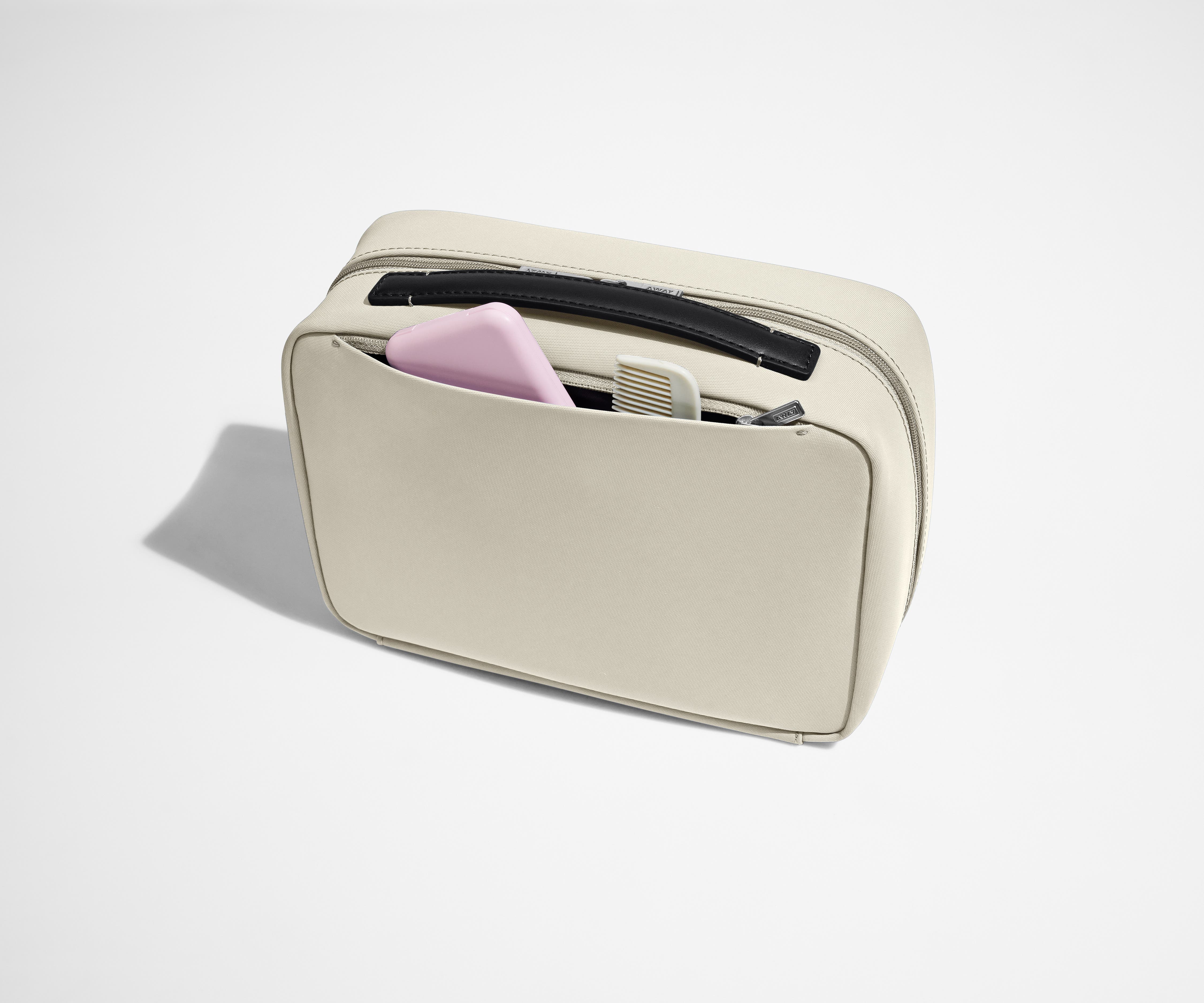 The Hanging Toiletry Bag in Salt White - Image 5