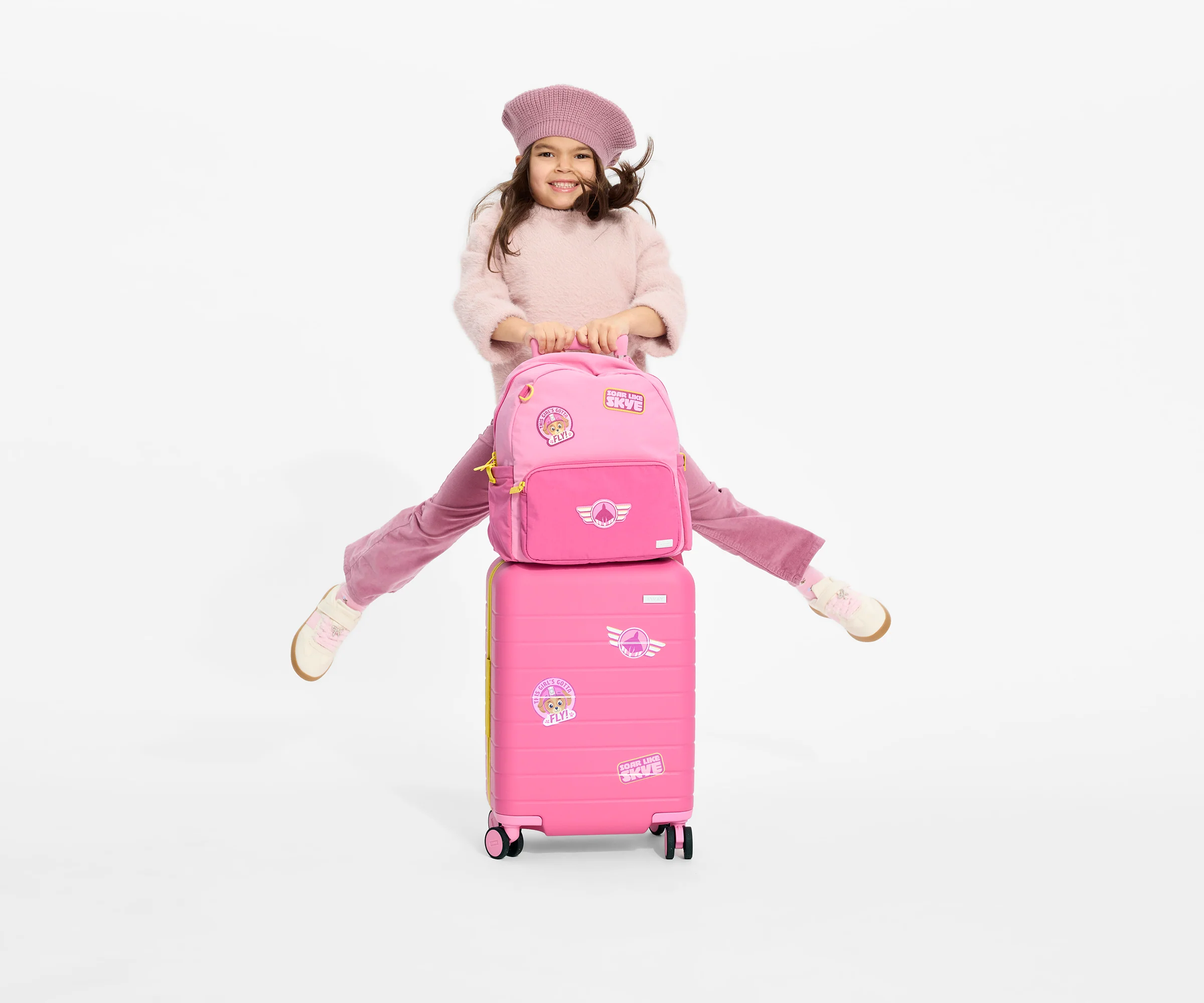 Kids Backpack in Skye Pilot Pink - Image 8