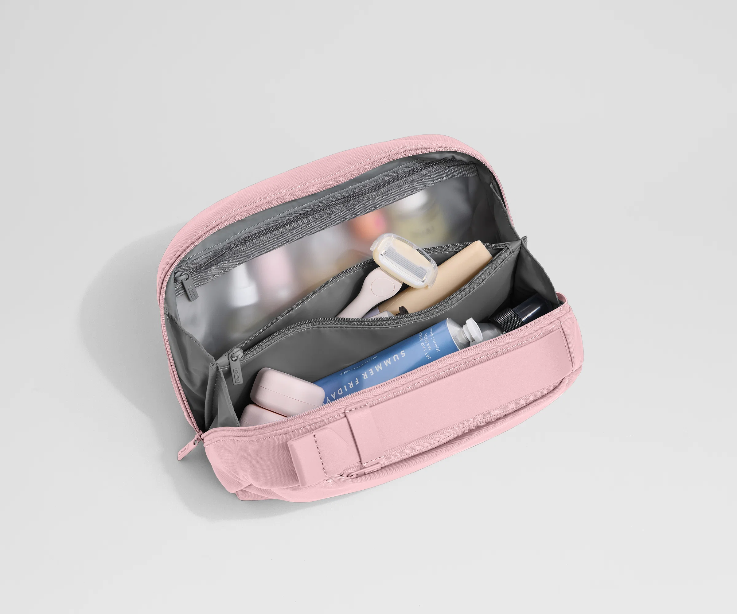 Large Toiletry Bag in Blush Pink - Image 3