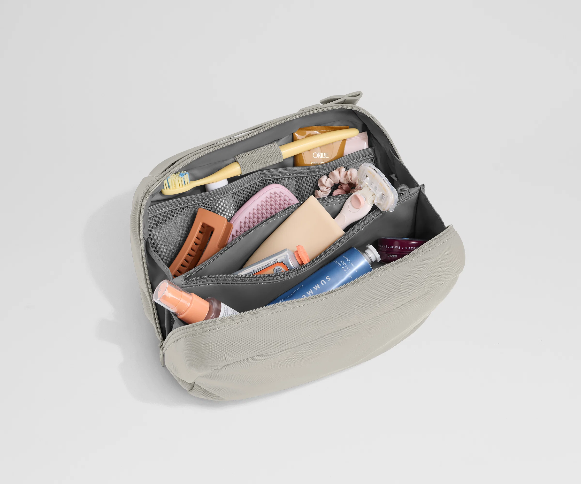 Large Toiletry Bag in Cloud Gray - Image 2