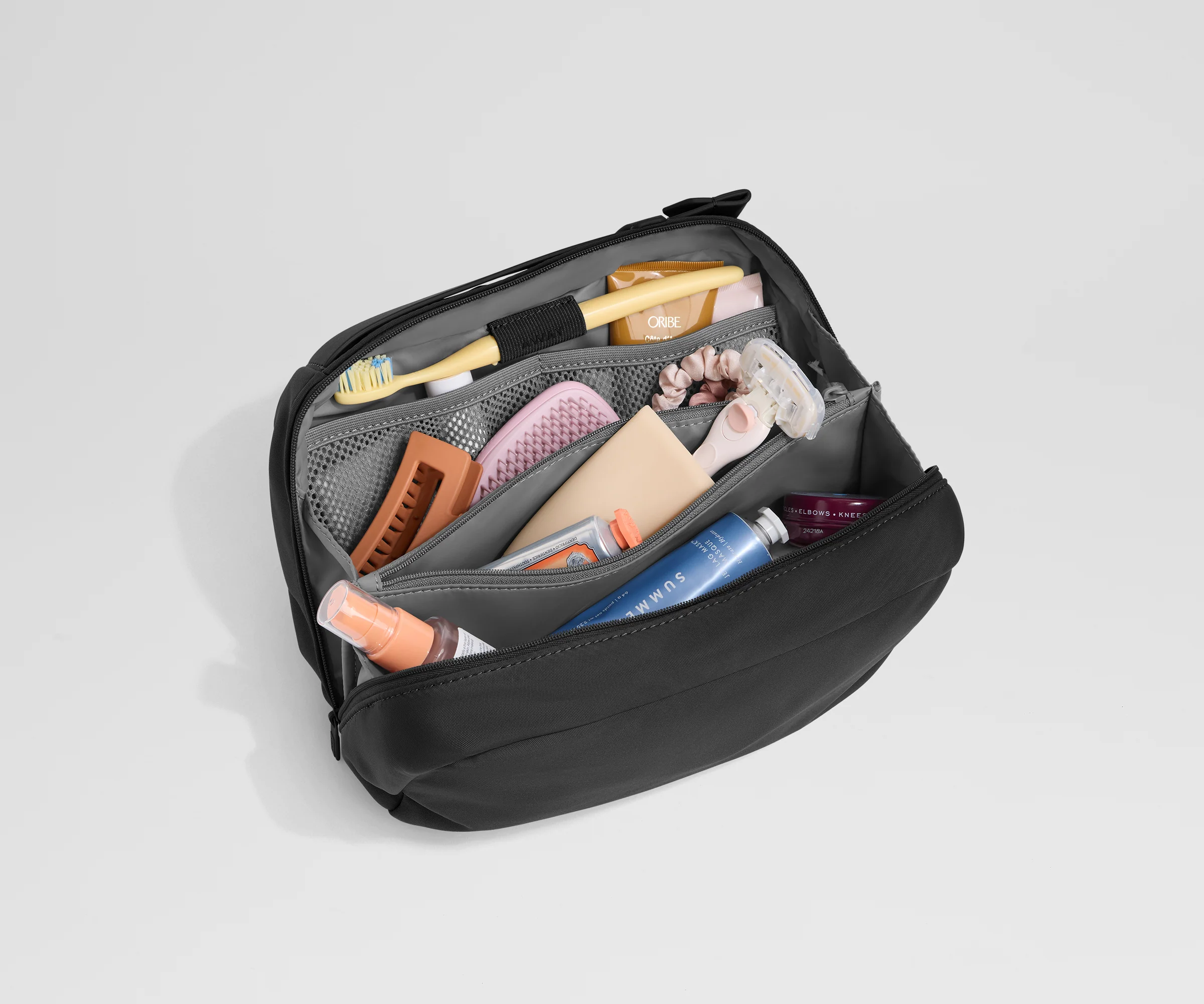 Large Toiletry Bag in Jet Black - Image 2