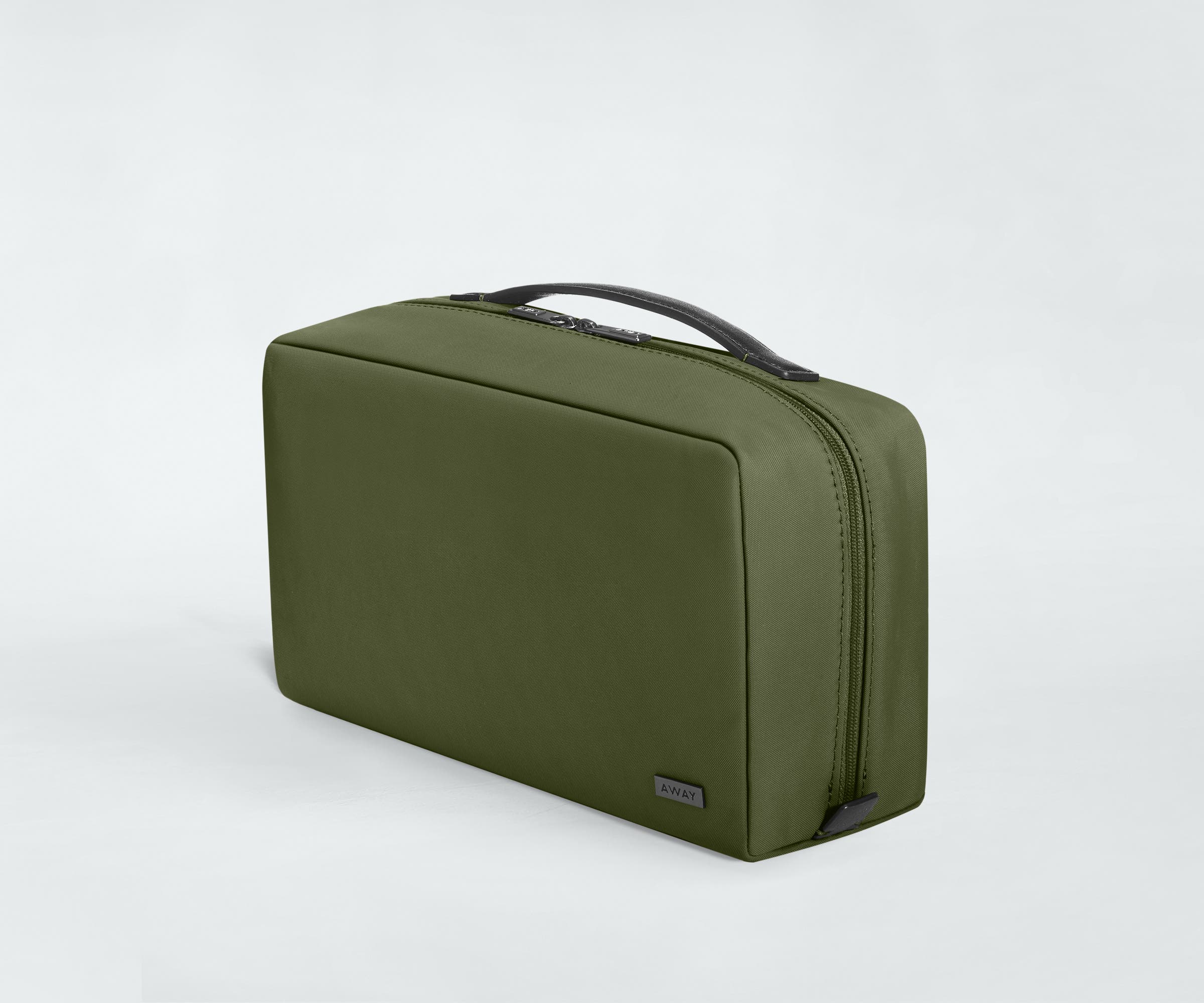 The Large Toiletry Bag in Olive Green - Image 3