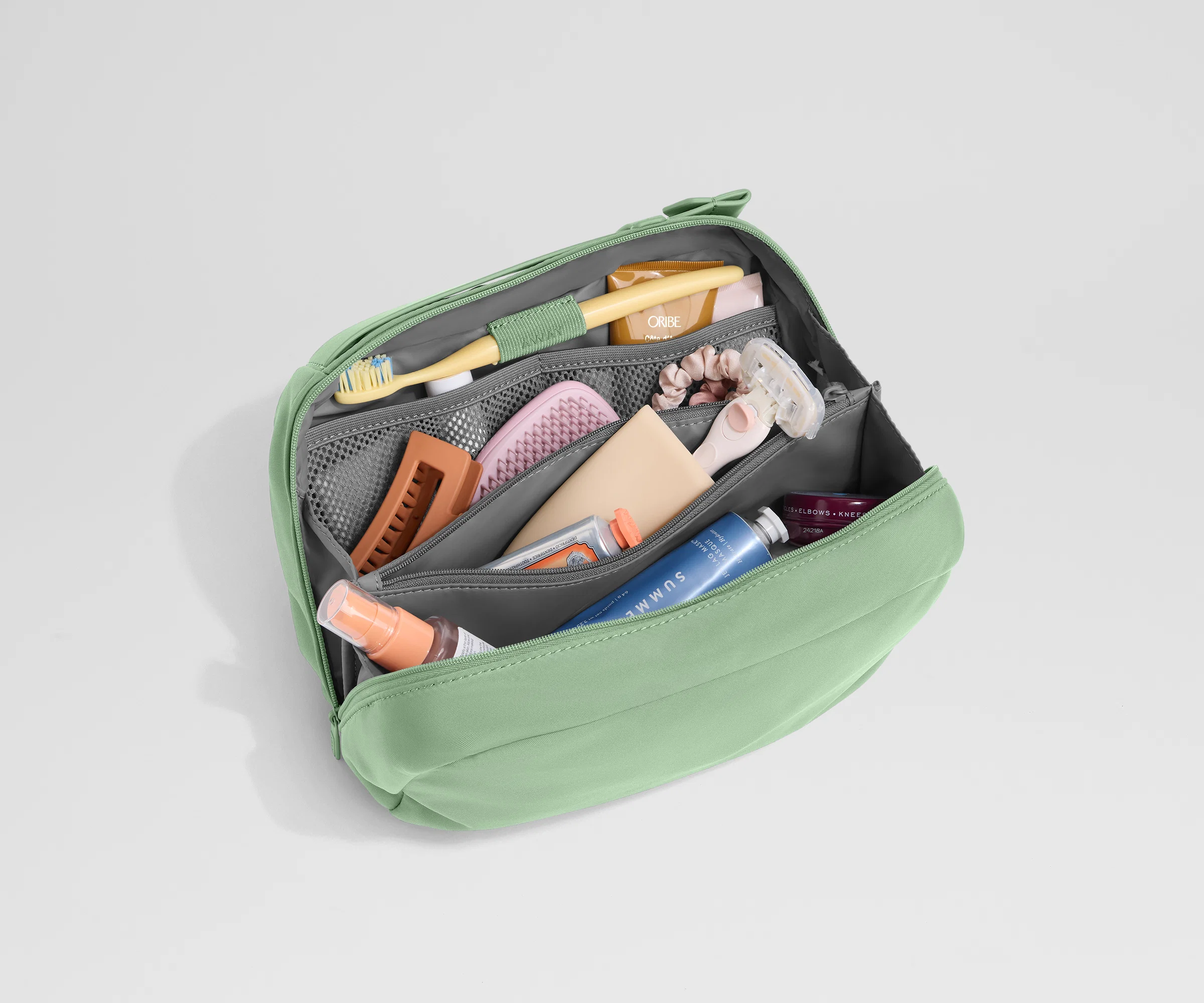 Large Toiletry Bag in Sea Green - Image 2