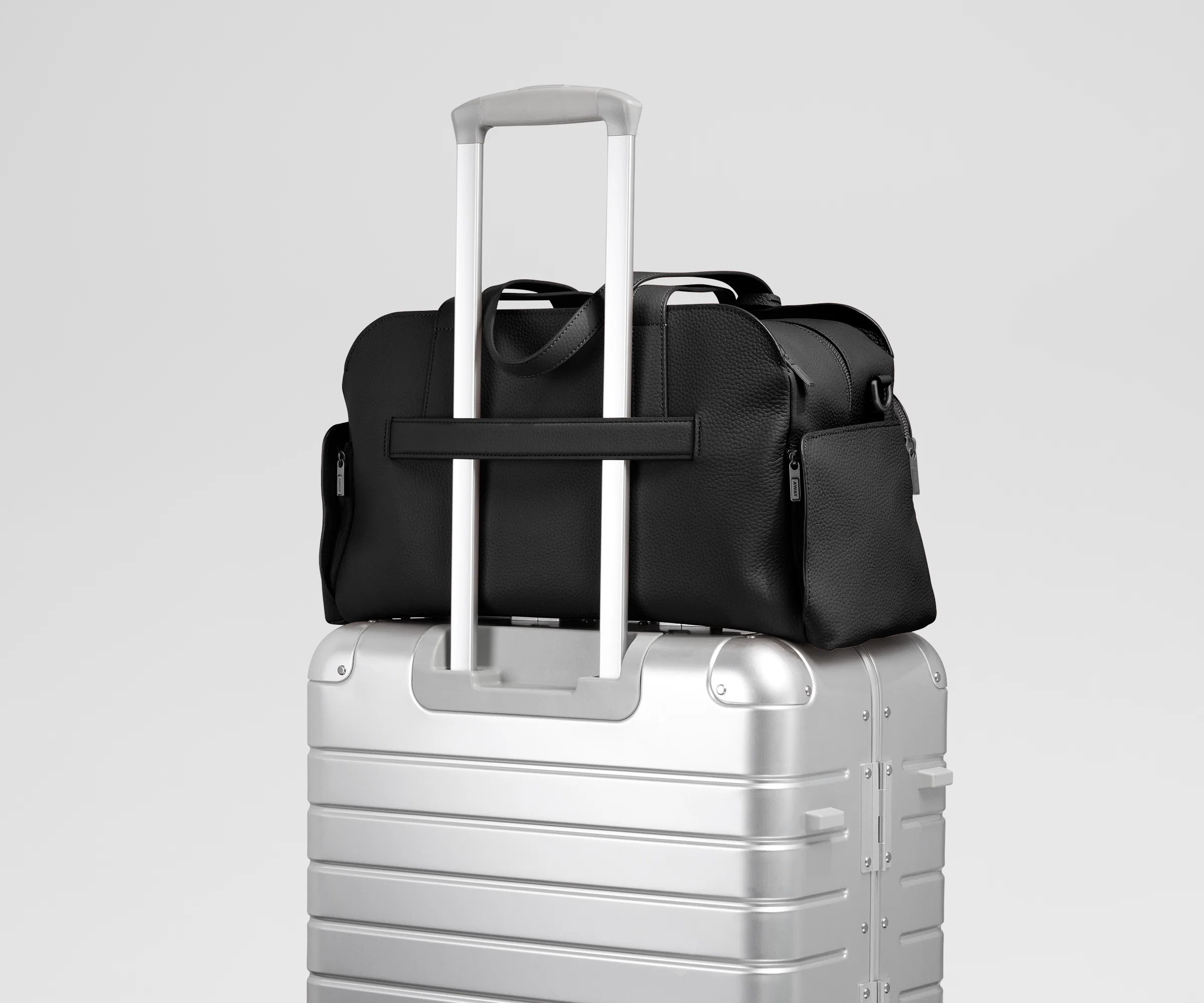 Leather Duffle in Jet Black - Image 6