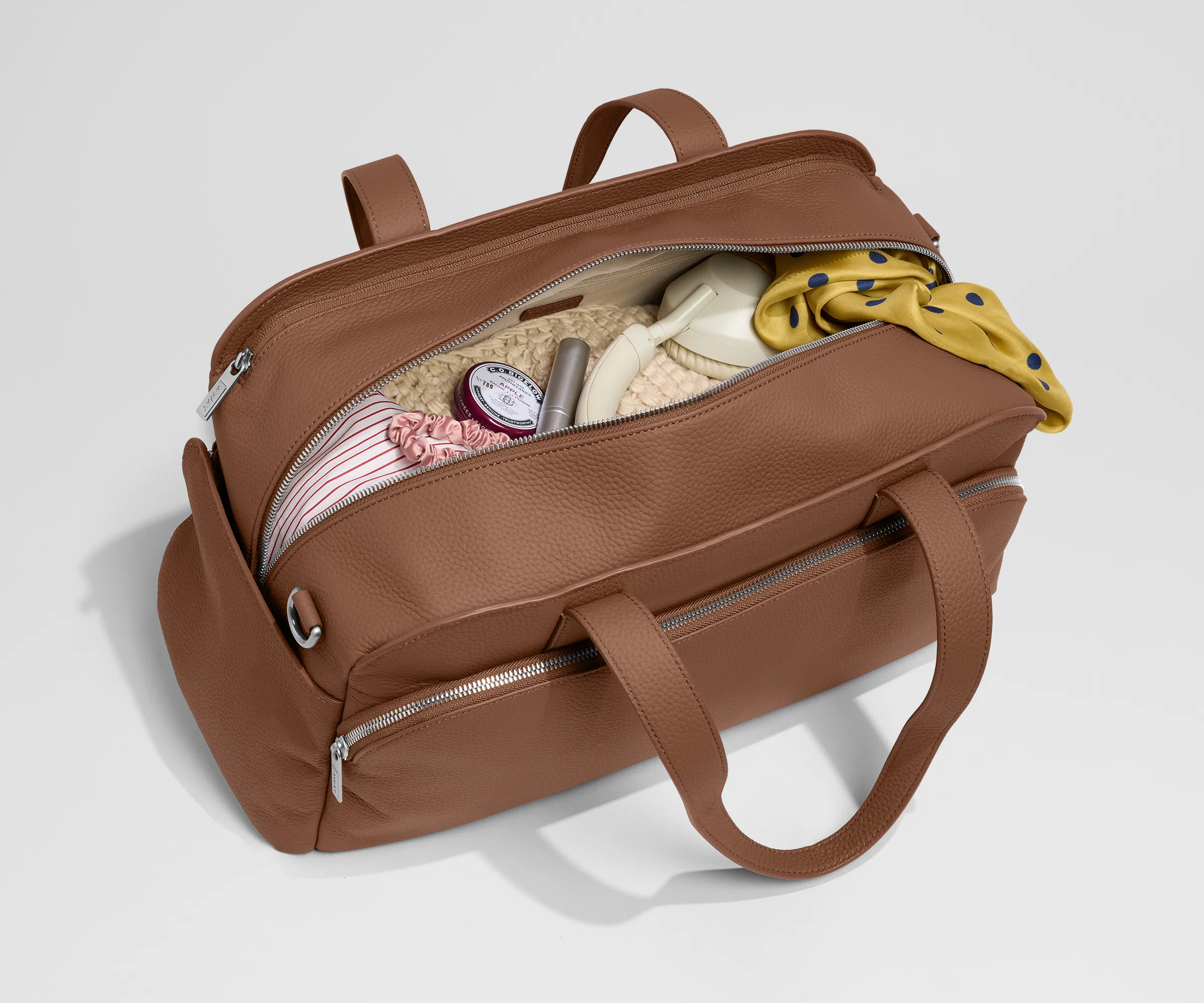 Leather Duffle in Saddle Brown - Image 2