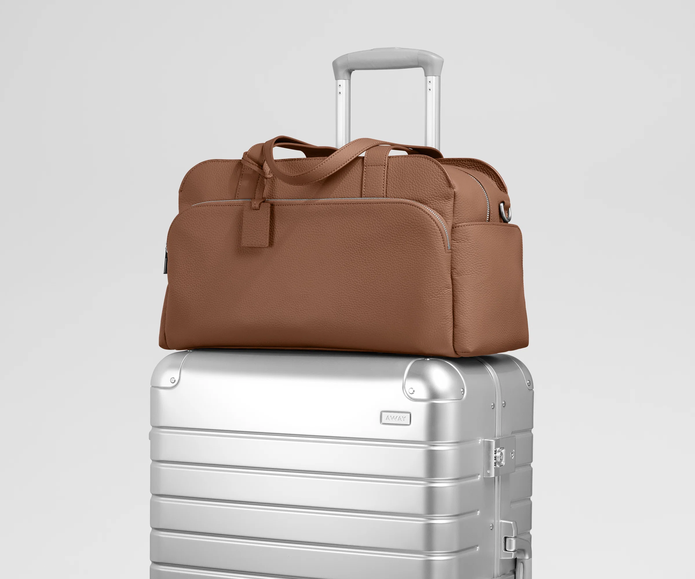 Leather Duffle in Saddle Brown - Image 7