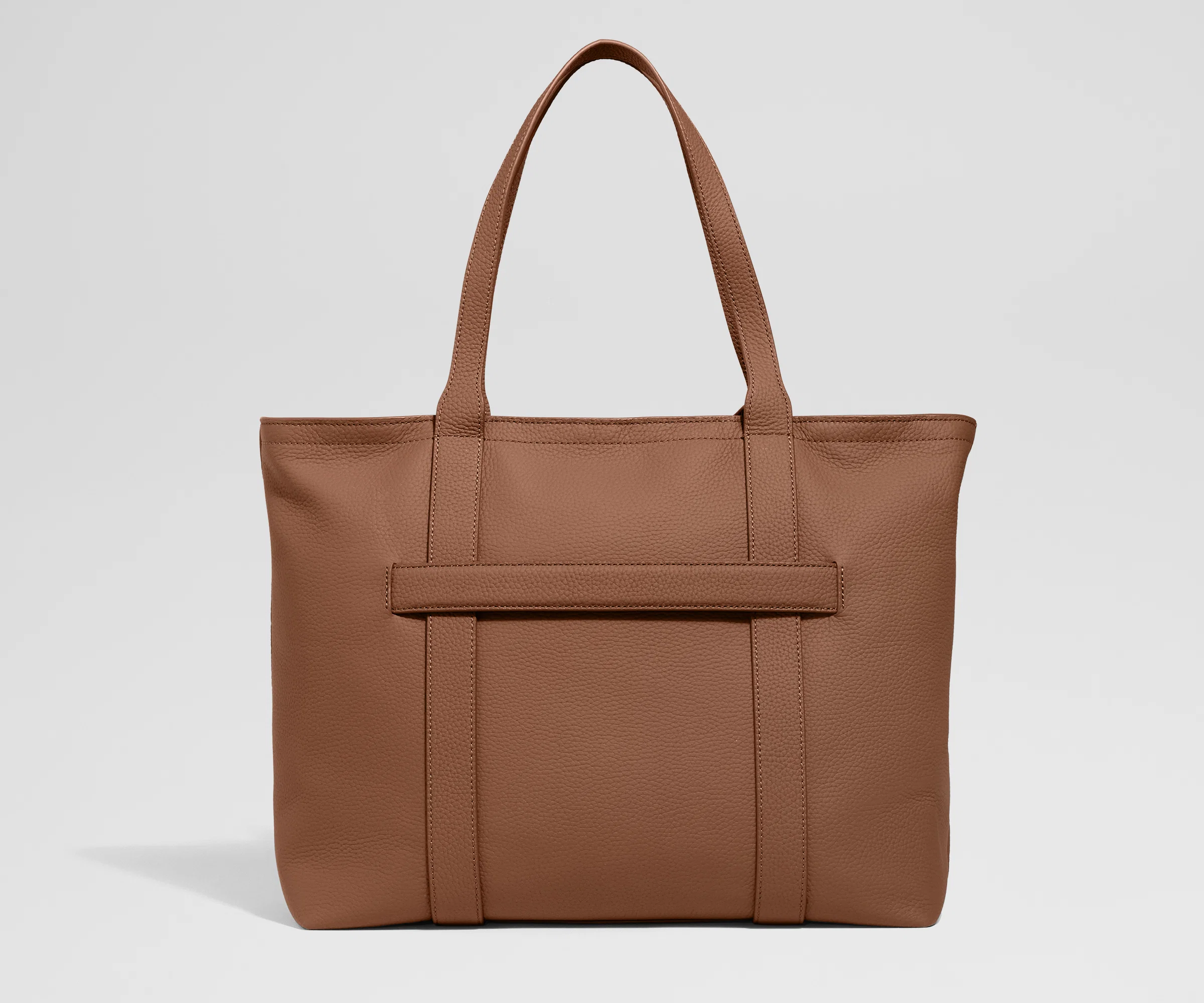 Leather Tote in Saddle Brown - Image 6