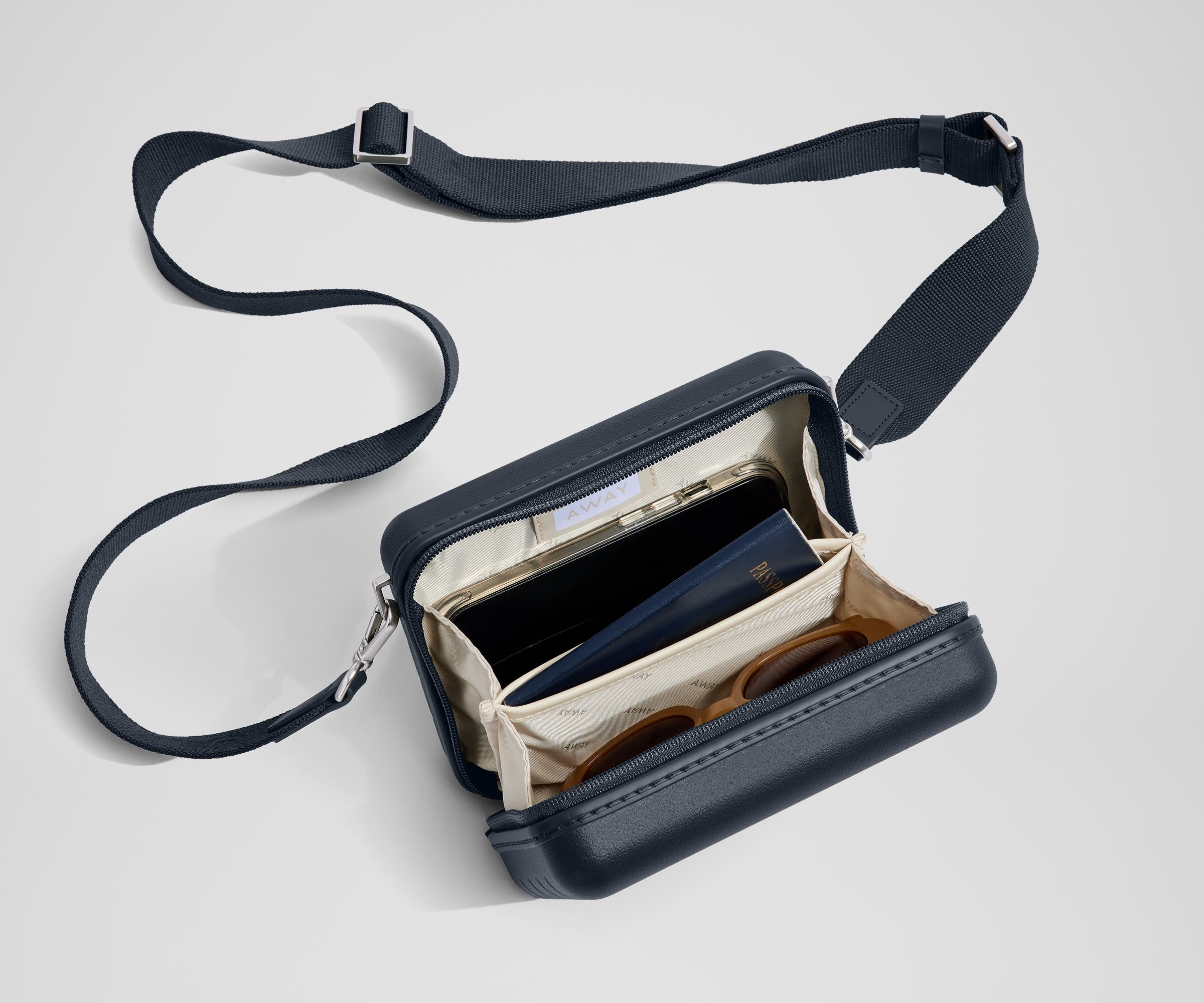 The Mini Crossbody in Navy Blue - Image 4