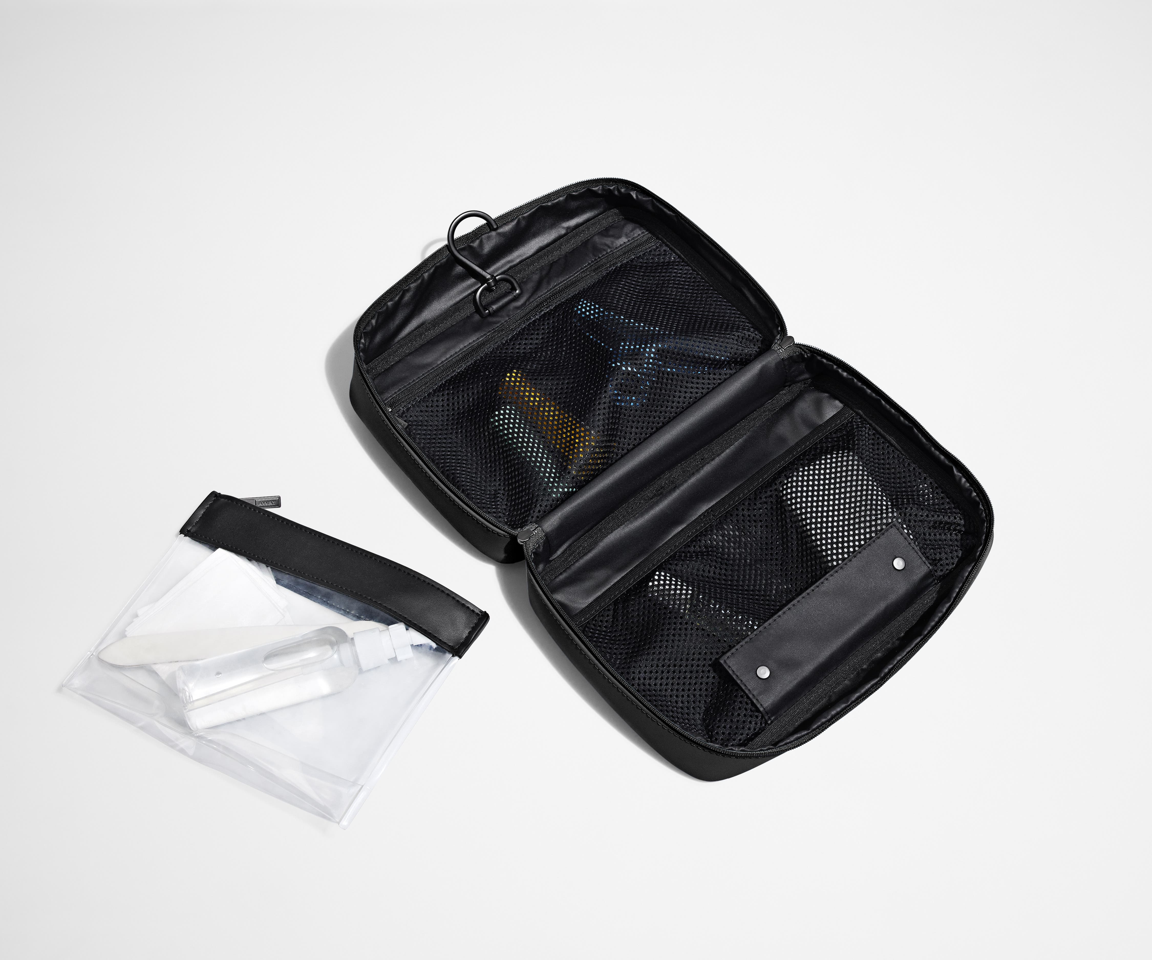 The Hanging Toiletry Bag in Jet Black - Image 4