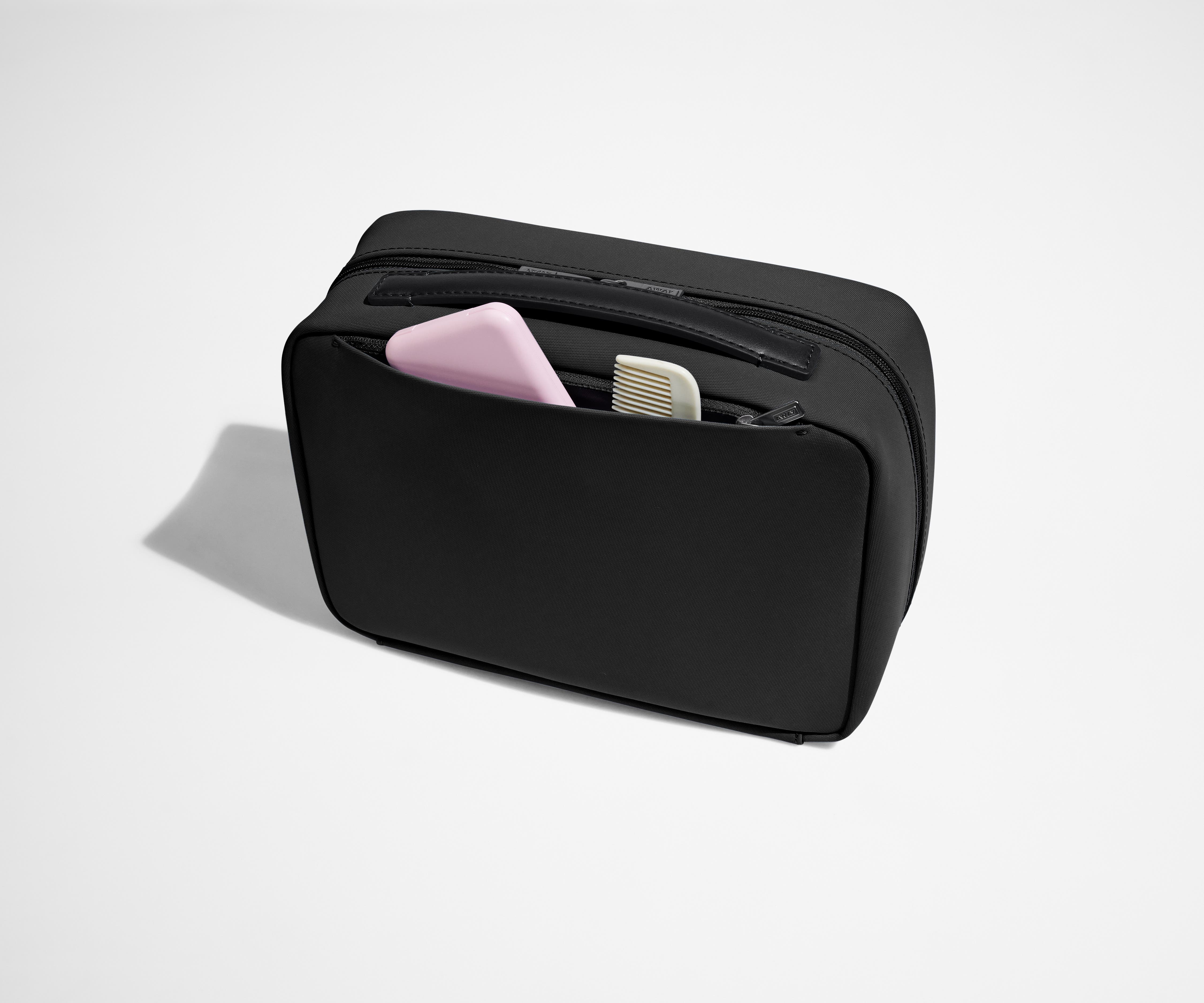 The Hanging Toiletry Bag in Jet Black - Image 5