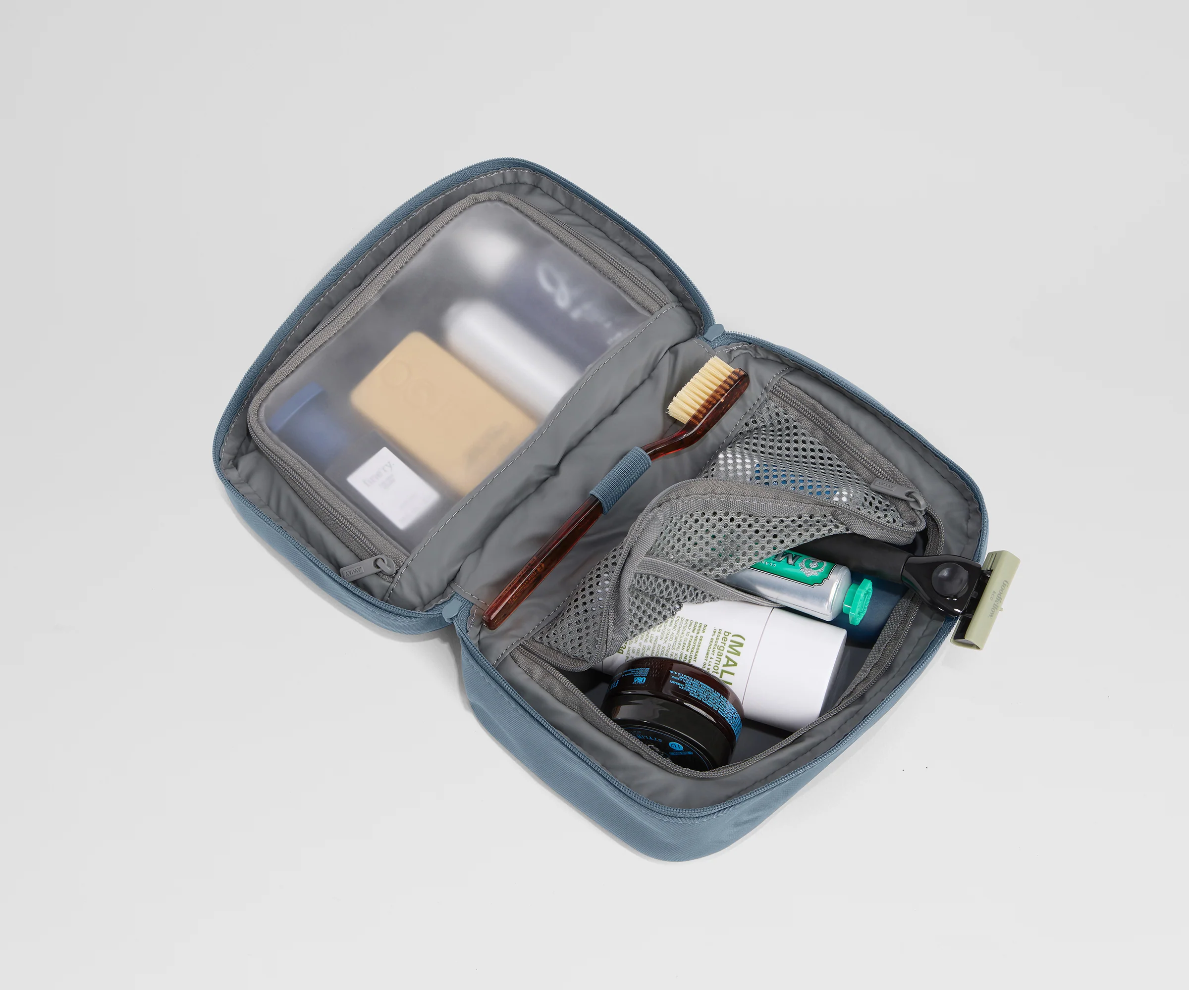 Small Toiletry Bag in Coast Blue - Image 3