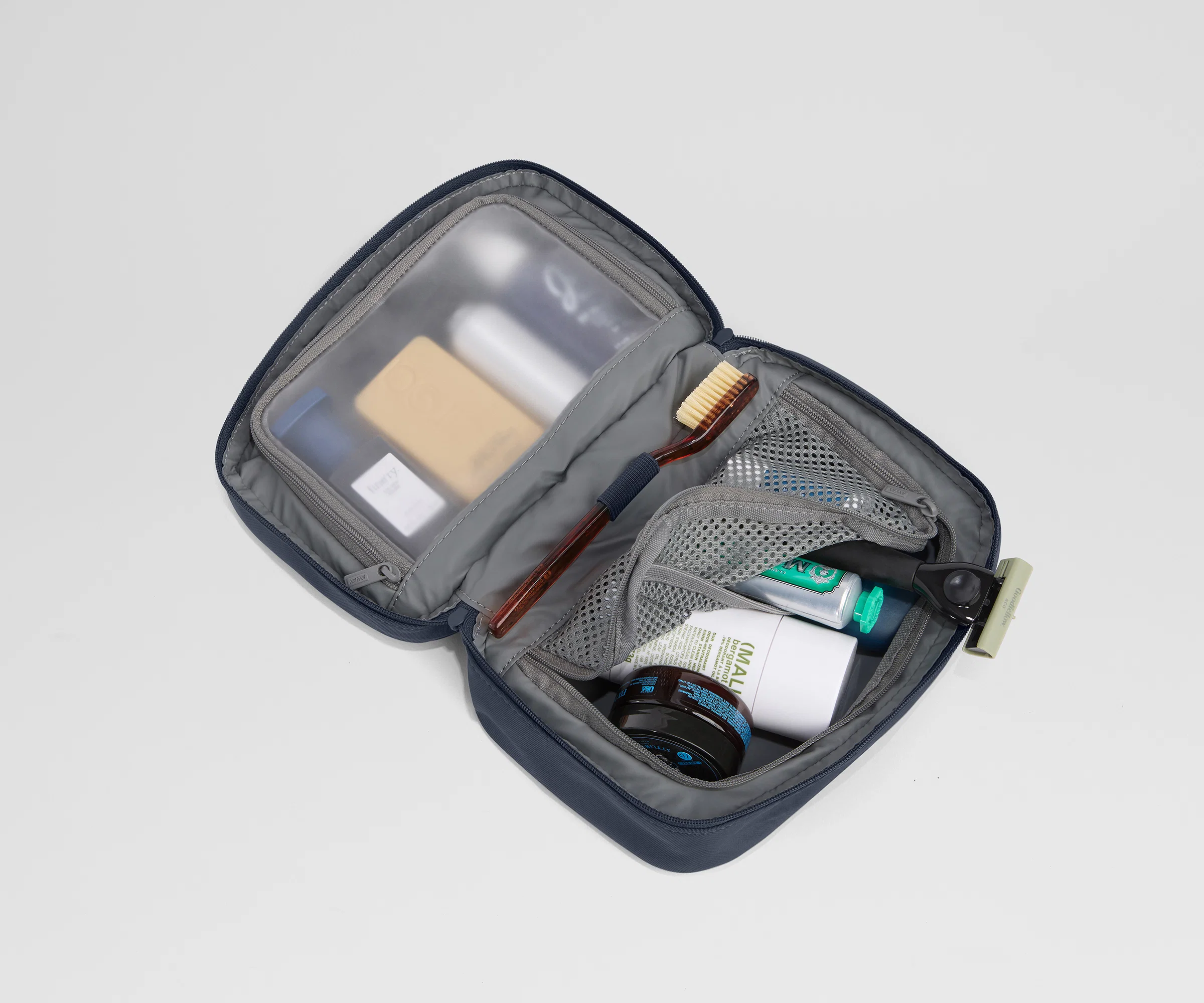 Small Toiletry Bag in Navy Blue - Image 3