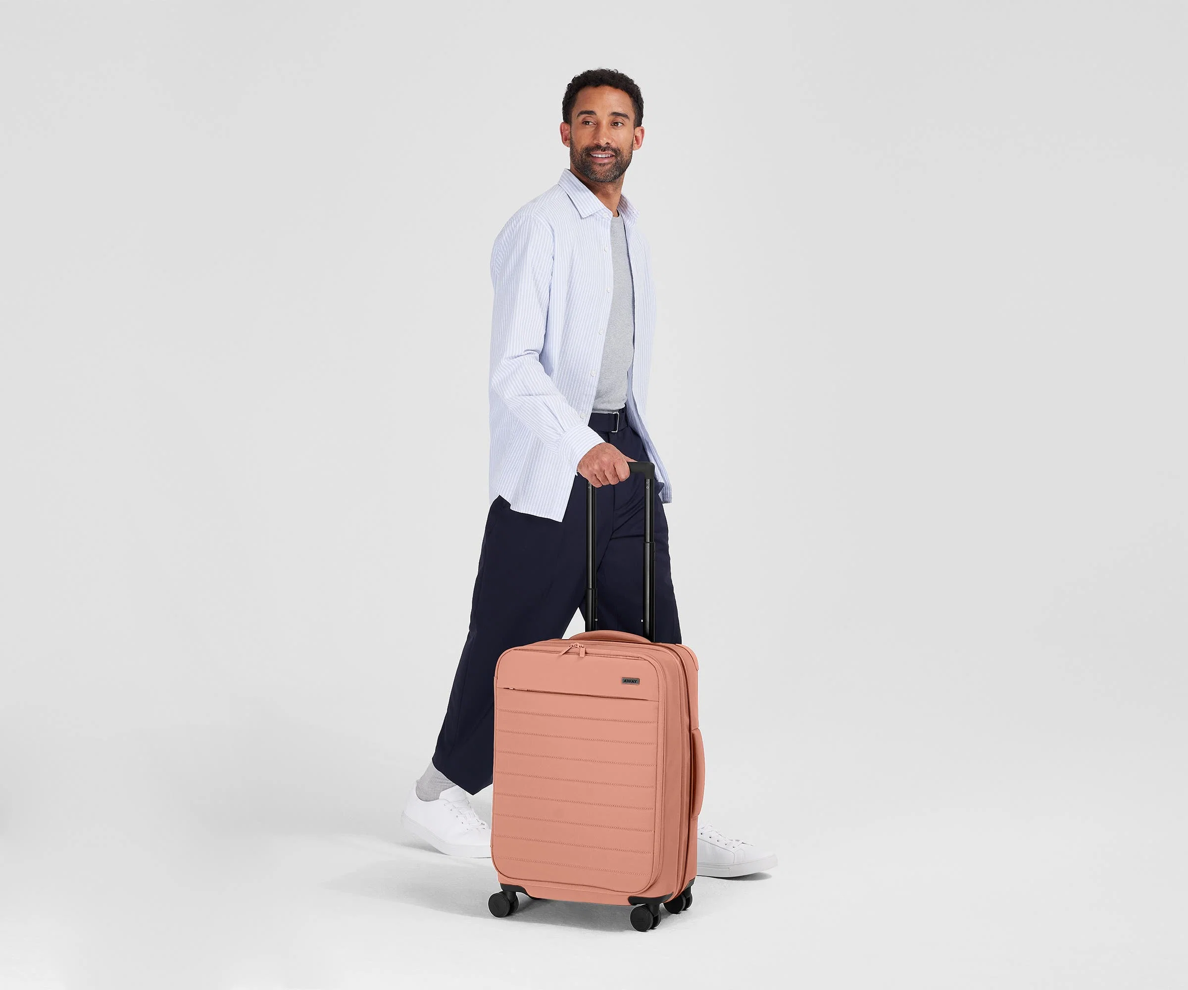 Softside Bigger Carry-On in Clay Pink - Image 4