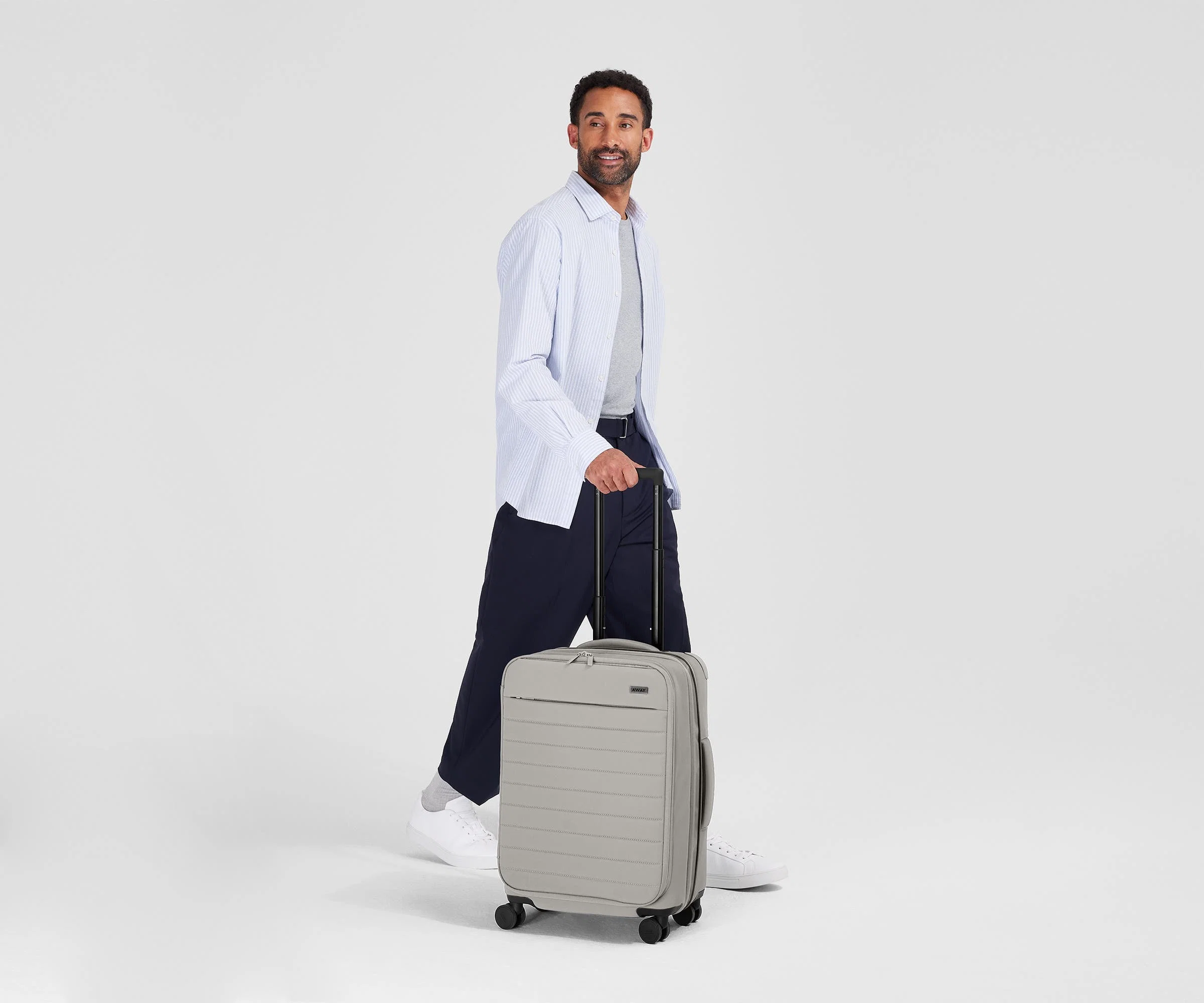 Softside Bigger Carry-On in Cloud Gray - Image 4