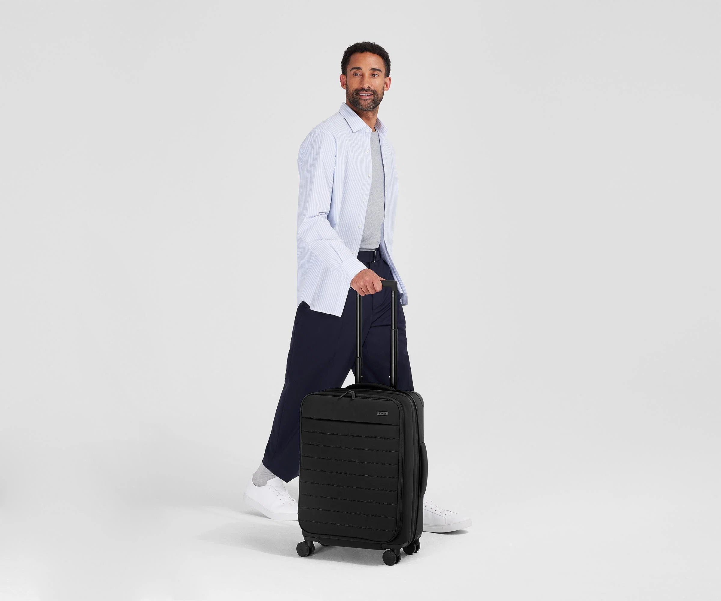 Softside Bigger Carry-On in Jet Black - Image 4