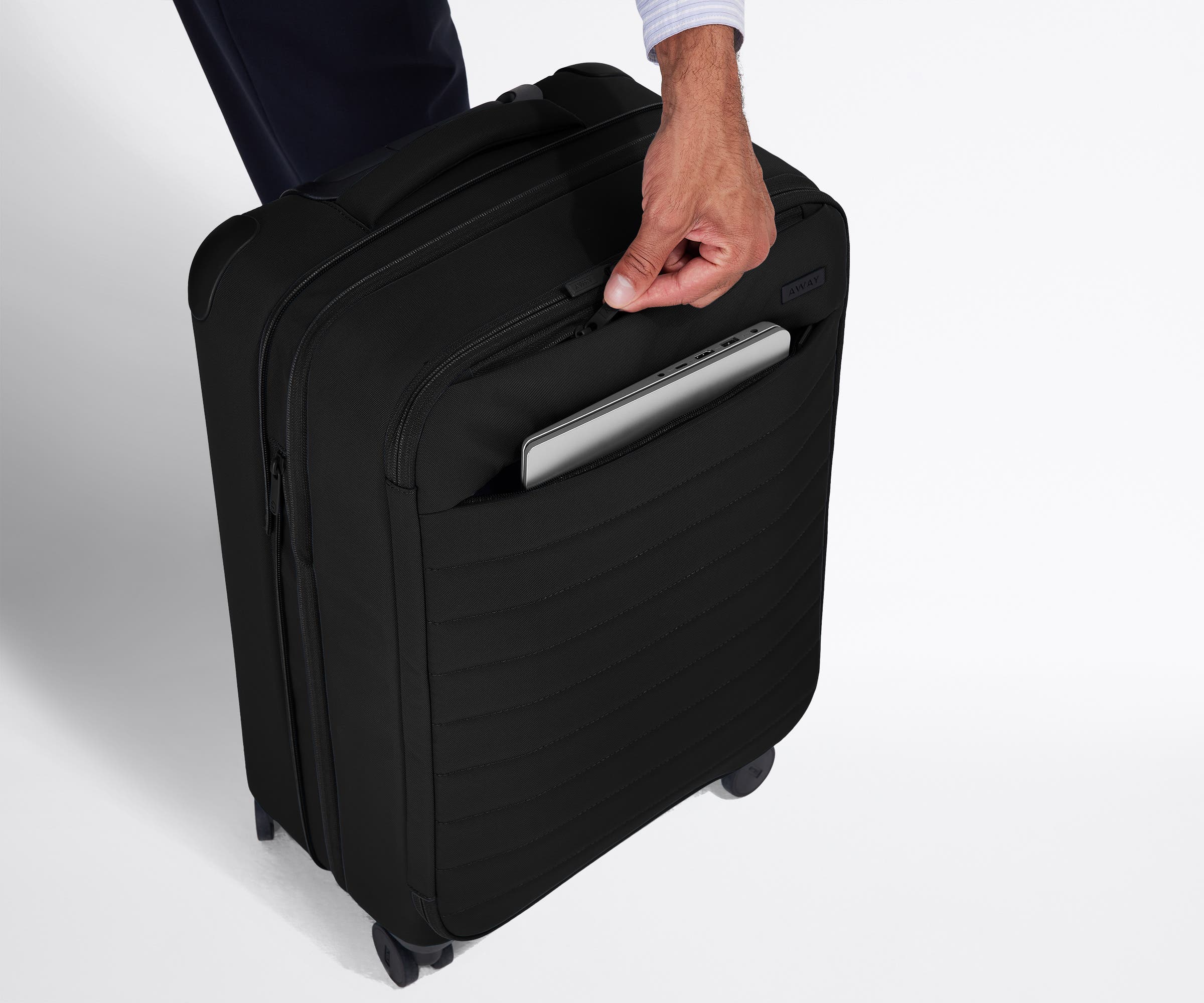 Softside Bigger Carry-On in Jet Black - Image 6