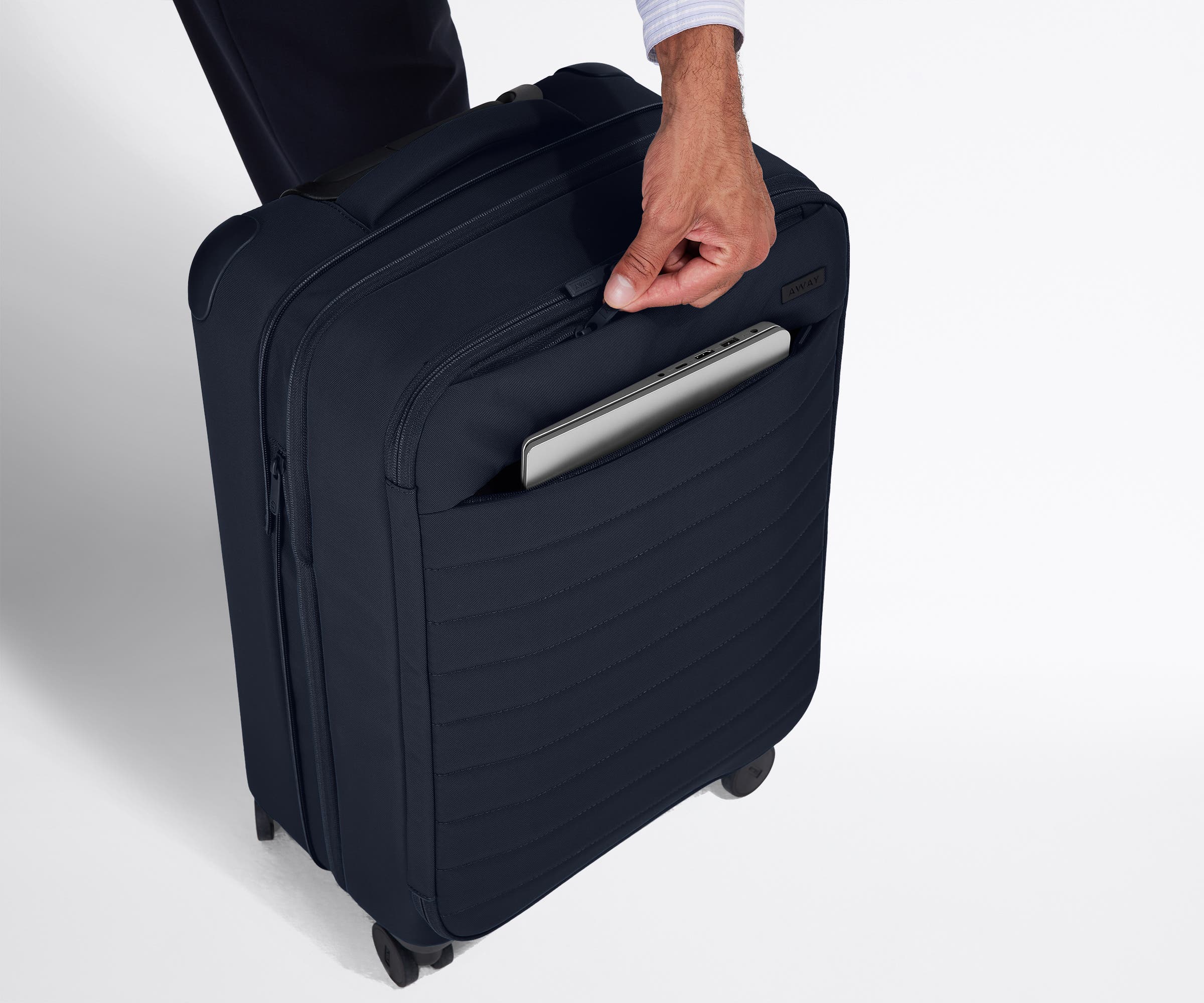 Softside Carry-On in Navy Blue - Image 6