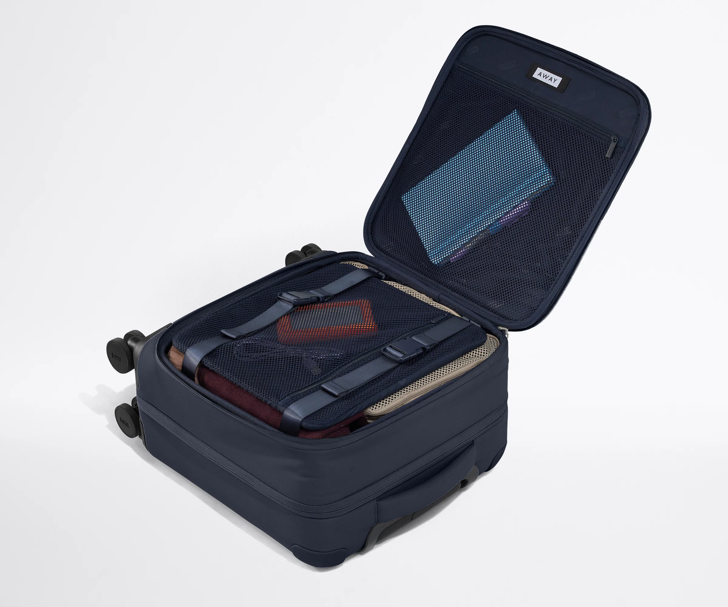 Softside Compact Carry-On in Navy Blue - Image 5